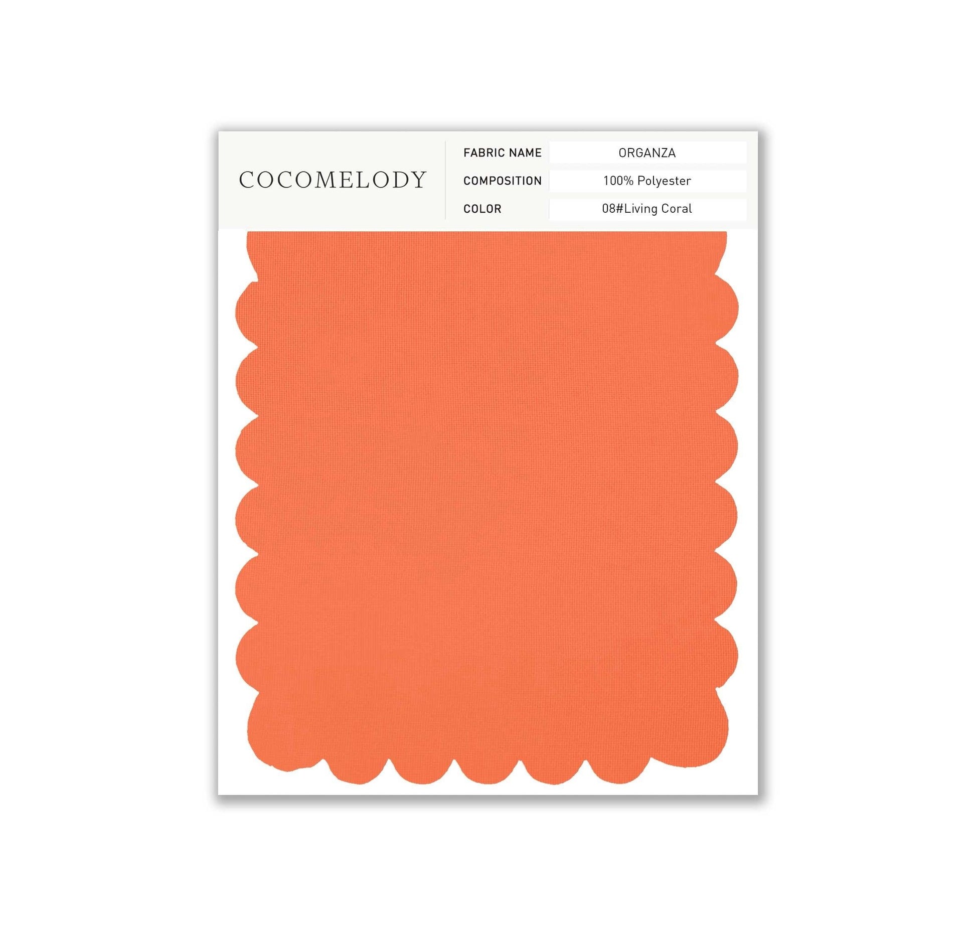 Organza Fabric Swatch in Single Color SWOR16006 - COCOMELODY