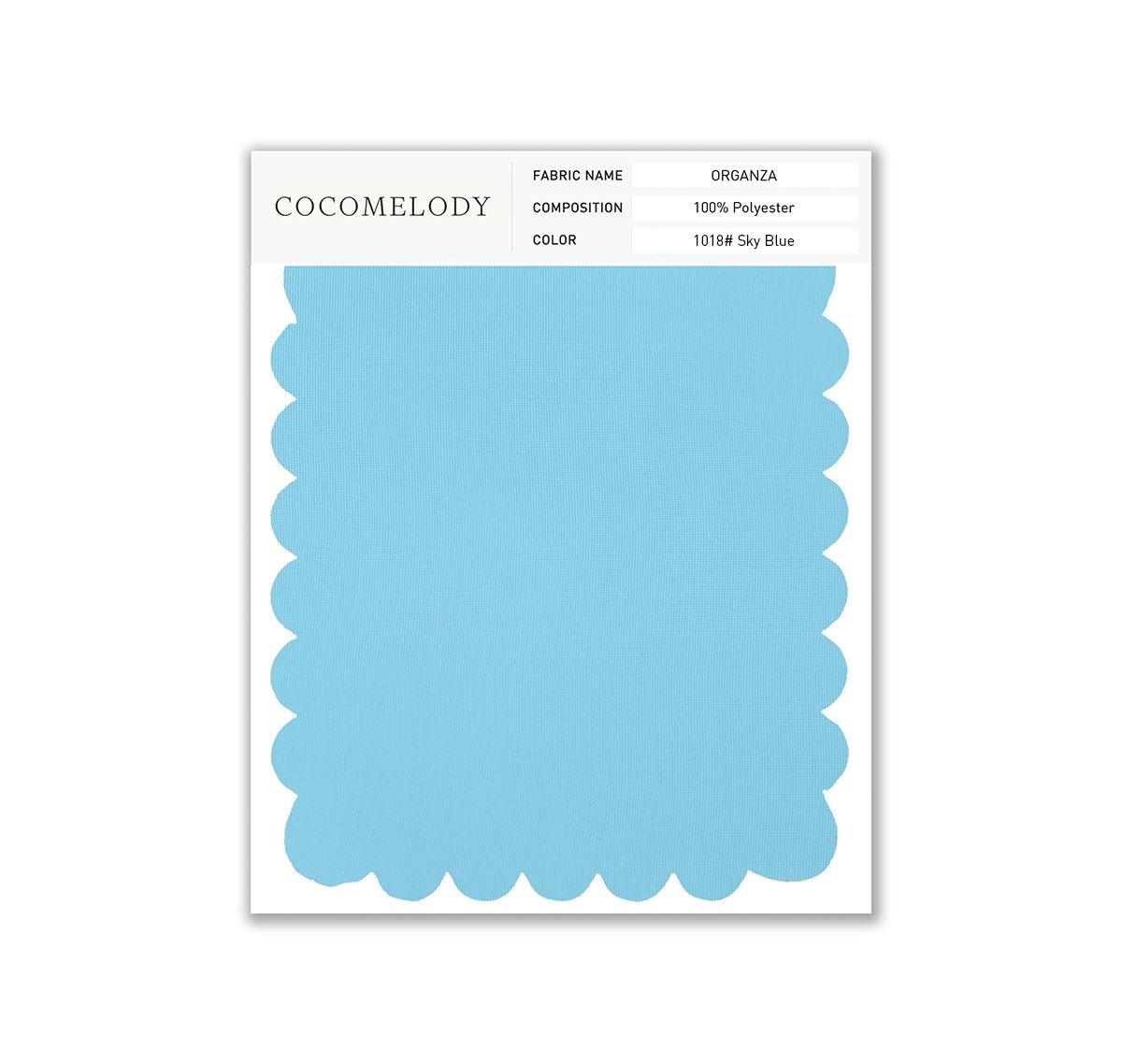 Organza Fabric Swatch in Single Color SWOR16006 - COCOMELODY