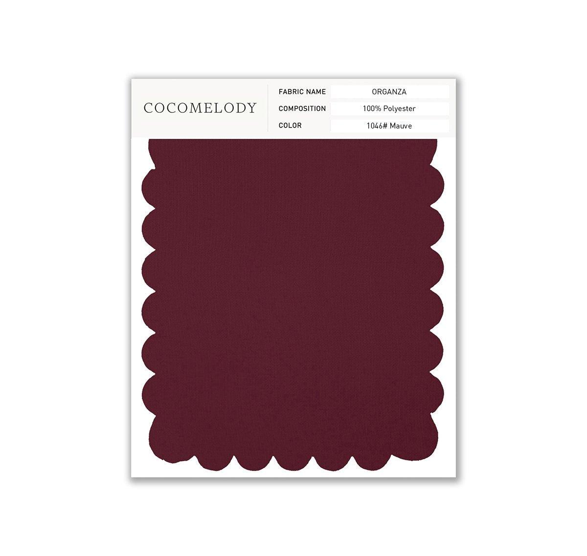 Organza Fabric Swatch in Single Color SWOR16006 - COCOMELODY