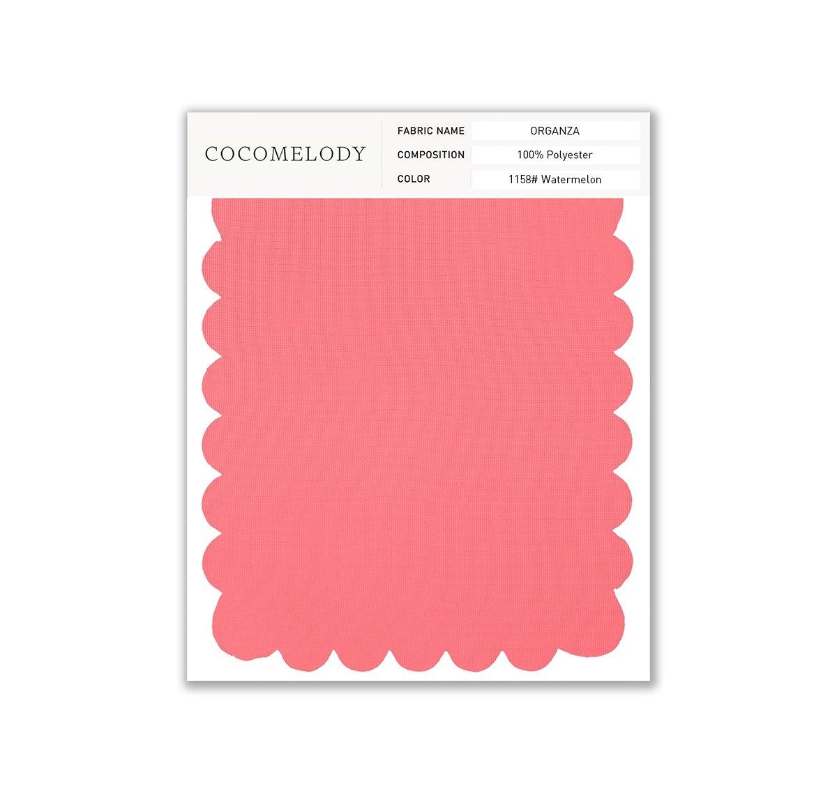 Organza Fabric Swatch in Single Color SWOR16006 - COCOMELODY