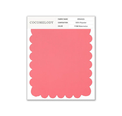Organza Fabric Swatch in Single Color SWOR16006 - COCOMELODY