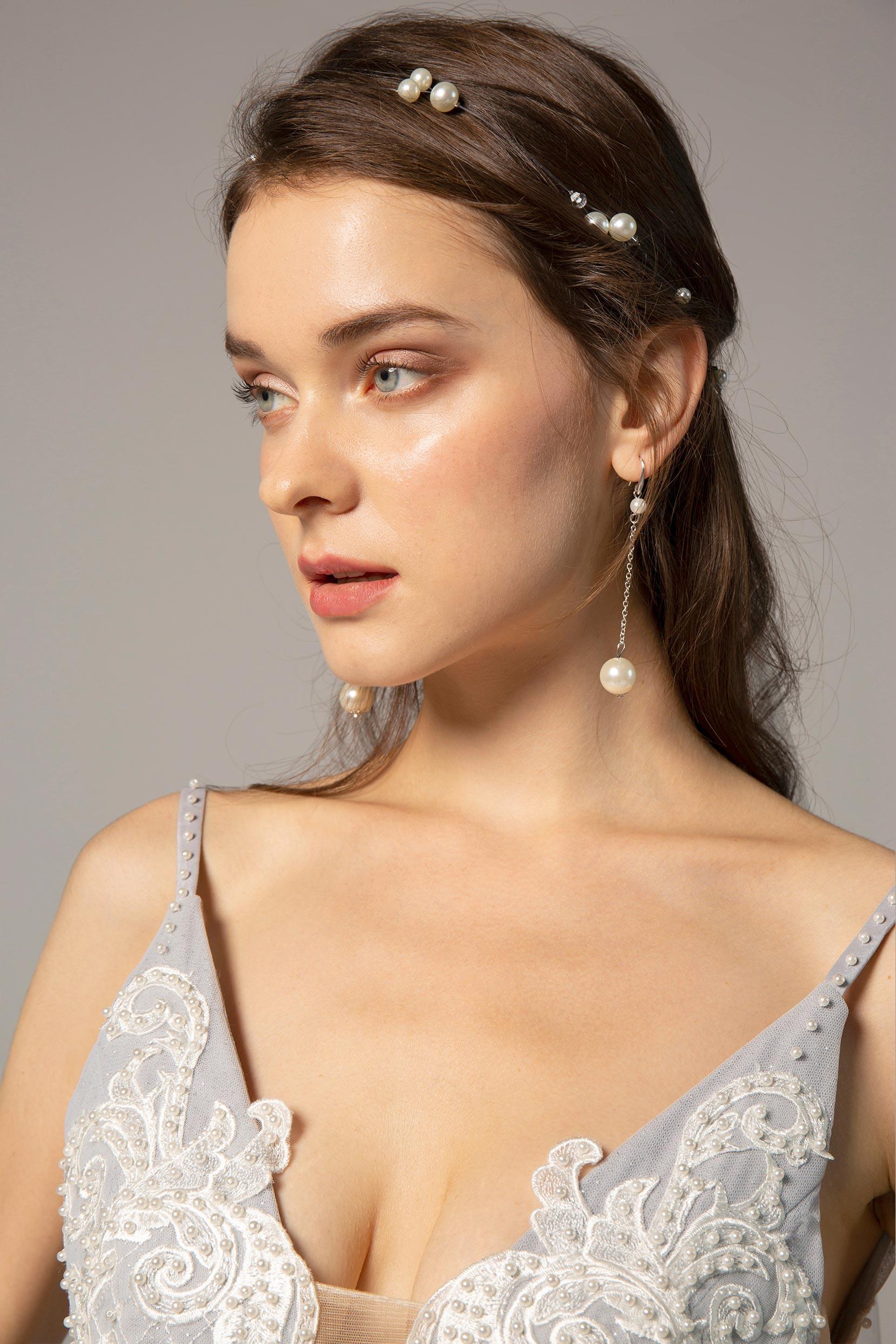 Imitation Pearl Headbands and Earrings Jewelry CY0050 - COCOMELODY