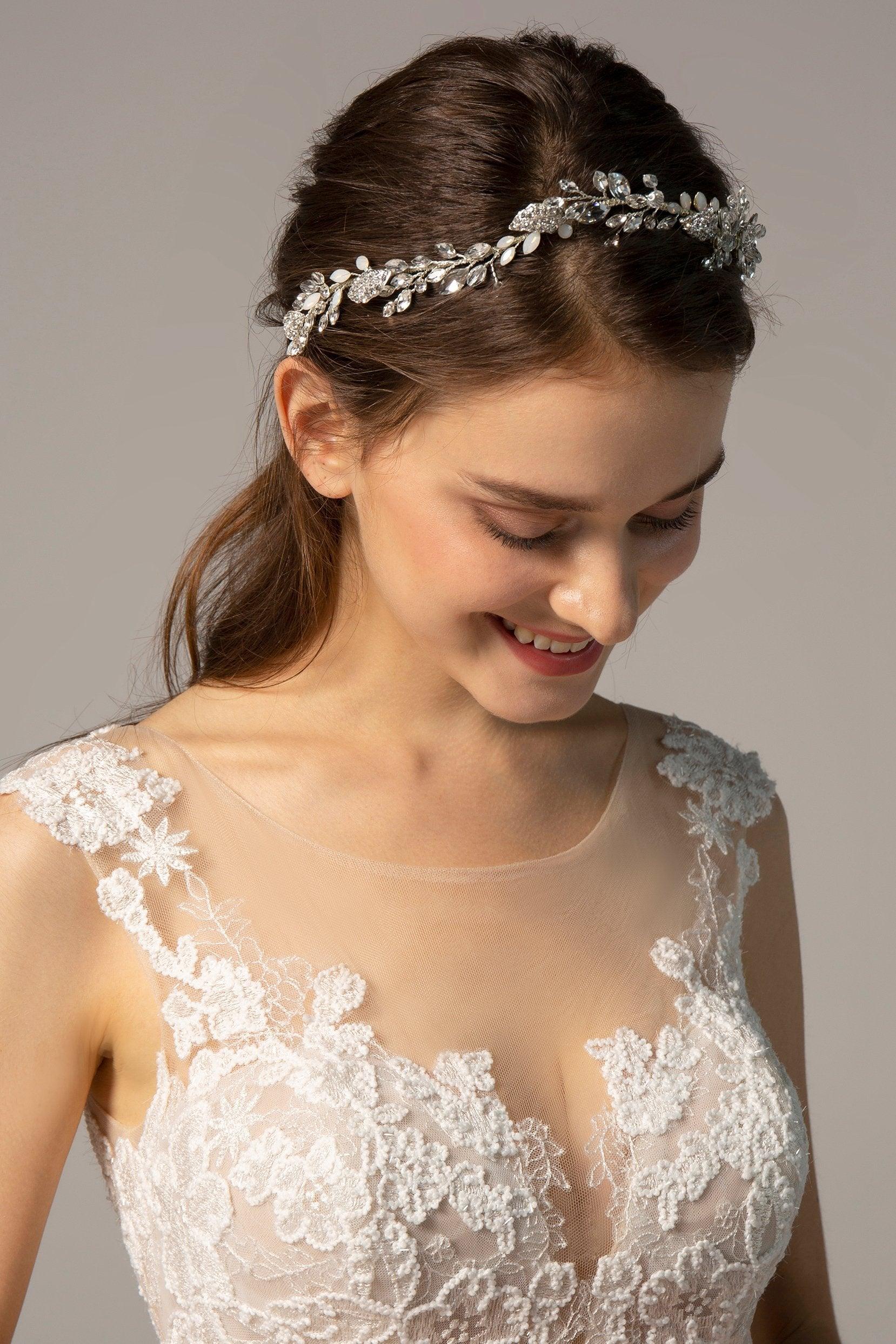 Alloy Headpieces with Rhinestone and Opal CH0274 - COCOMELODY
