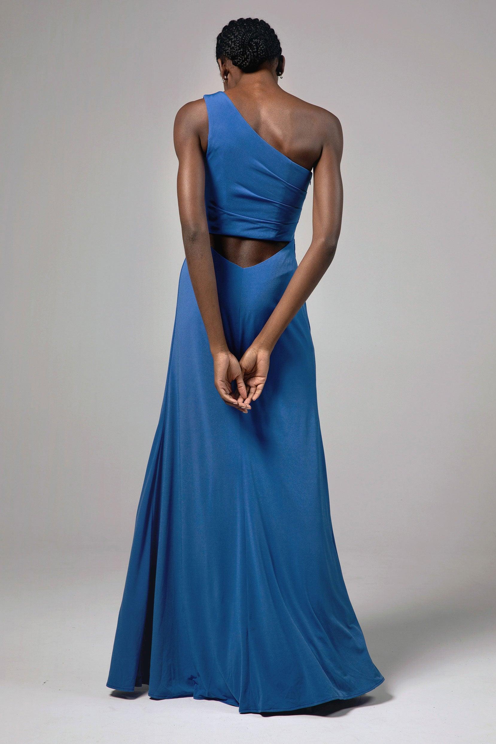 Sheath Floor Length Knitted Fabric Bridesmaid Dress Formal Dresses CB0423 - COCOMELODY