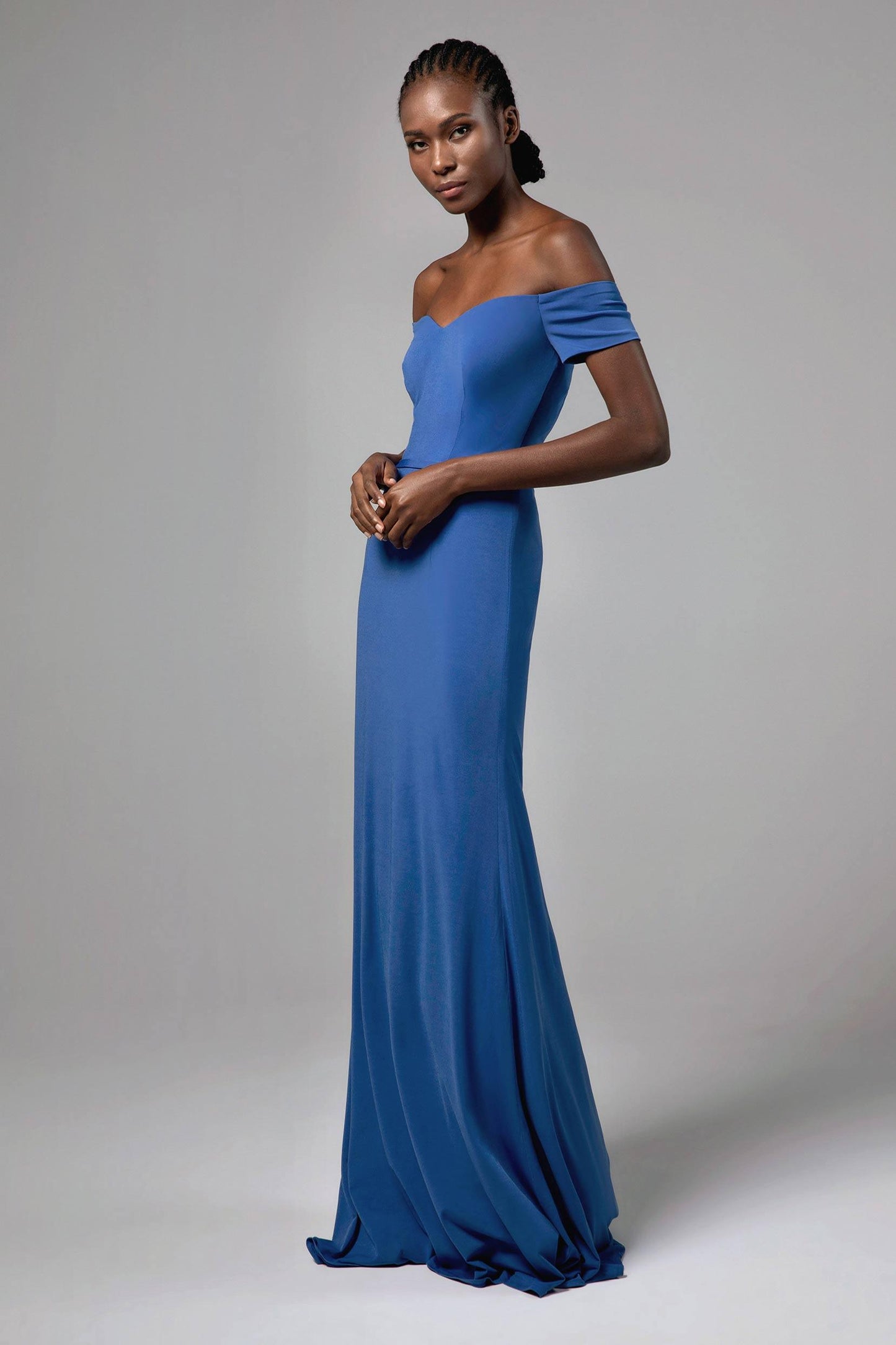 Sheath Floor Length Knitted Fabric Bridesmaid Dress Formal Dresses CB0426 - COCOMELODY