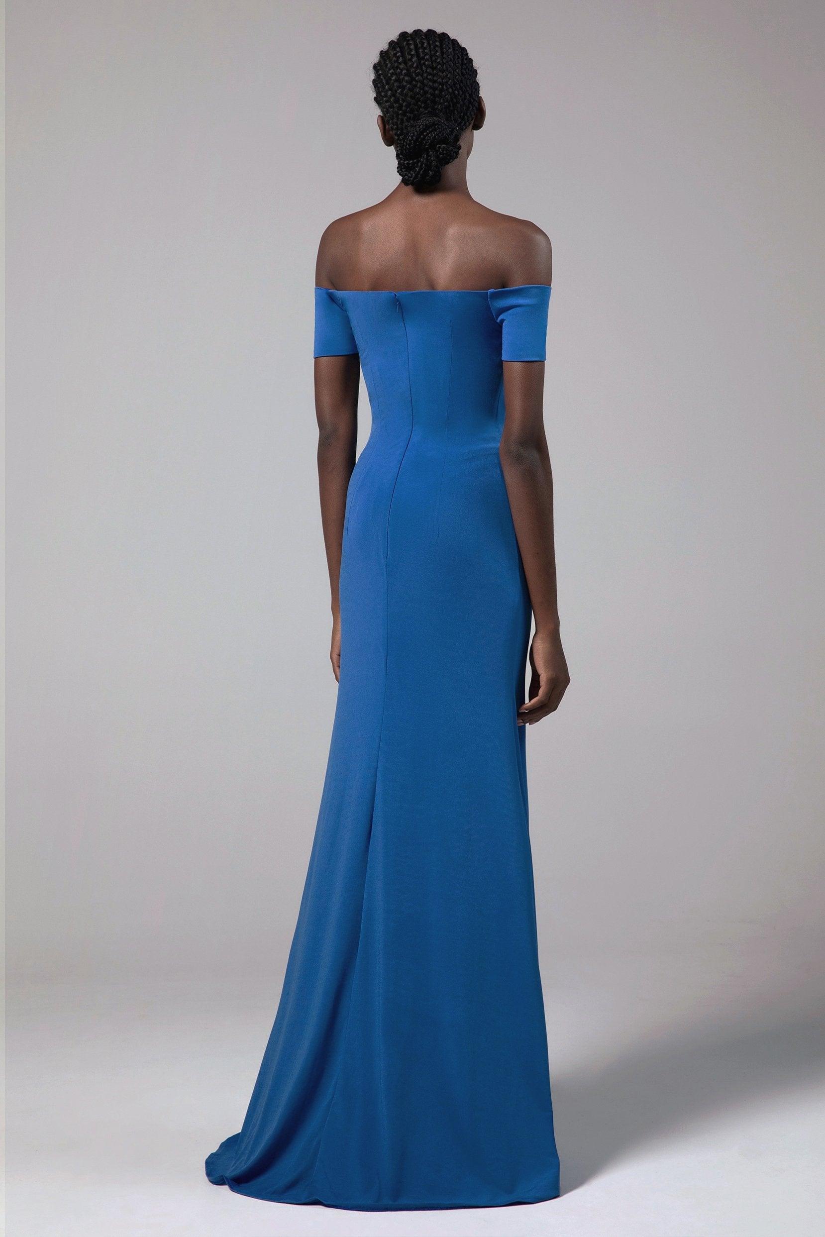 Sheath Floor Length Knitted Fabric Bridesmaid Dress Formal Dresses CB0426 - COCOMELODY