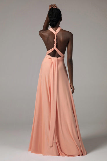 A-Line Floor Length Knitted Fabric Bridesmaid Dress Formal Dresses CB0420 - COCOMELODY