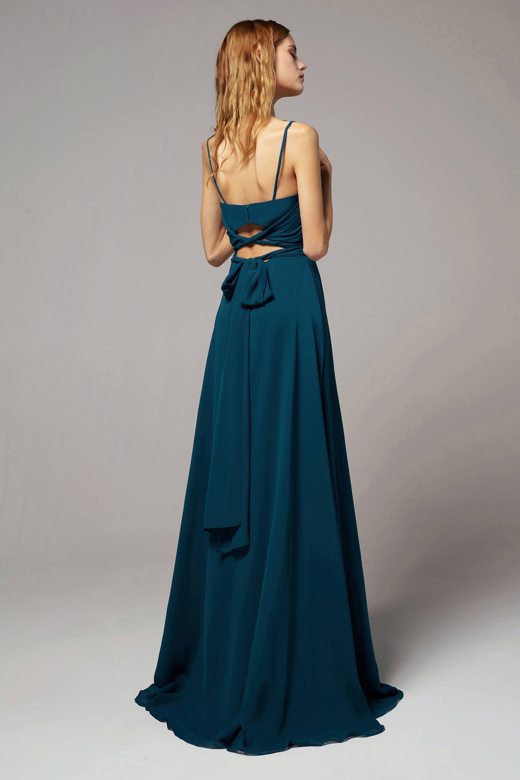 A-Line Floor Length Chiffon Bridesmaid Dress CB0414 - COCOMELODY