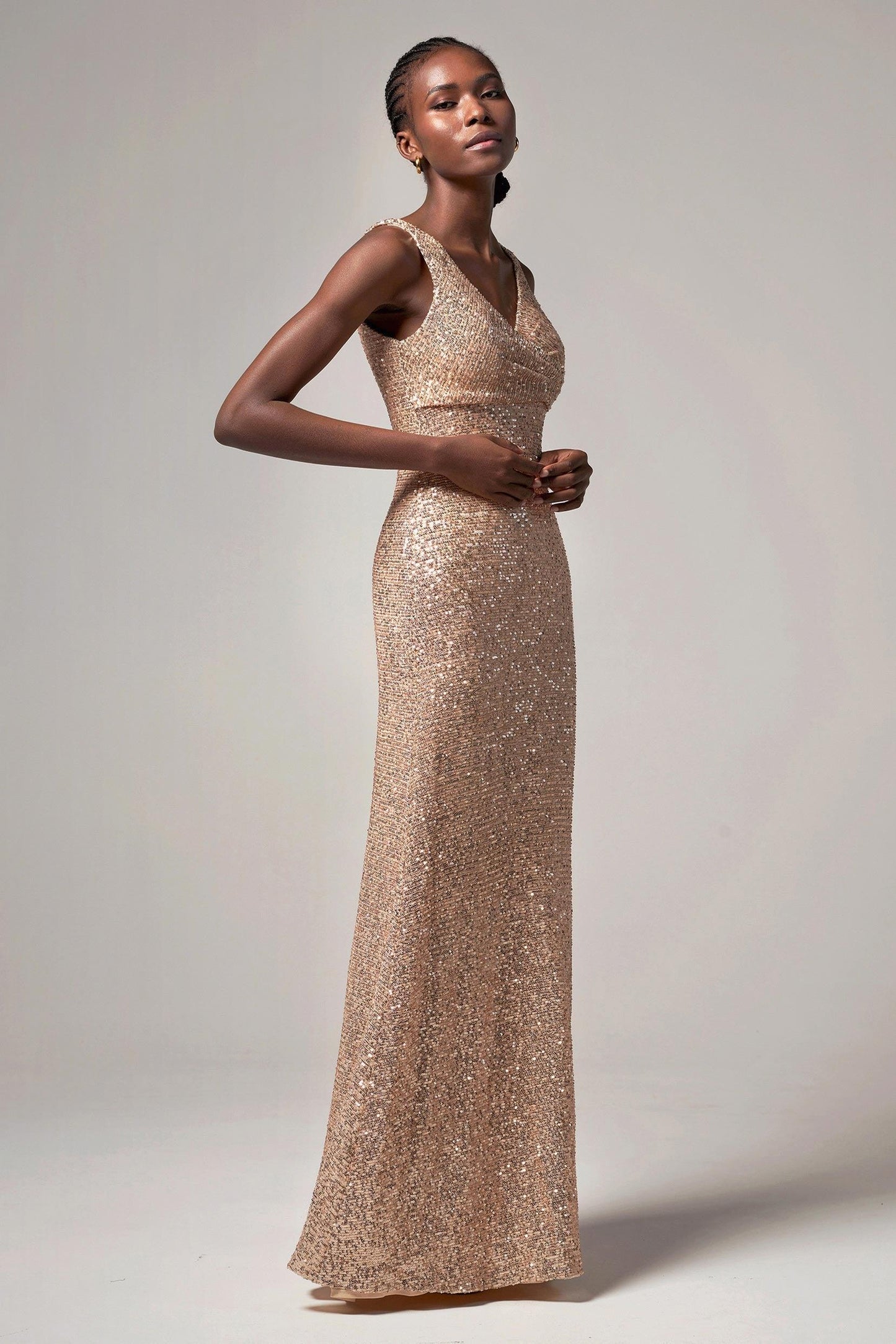Sheath-Column Floor Length Sequined Dress CB0404 - COCOMELODY