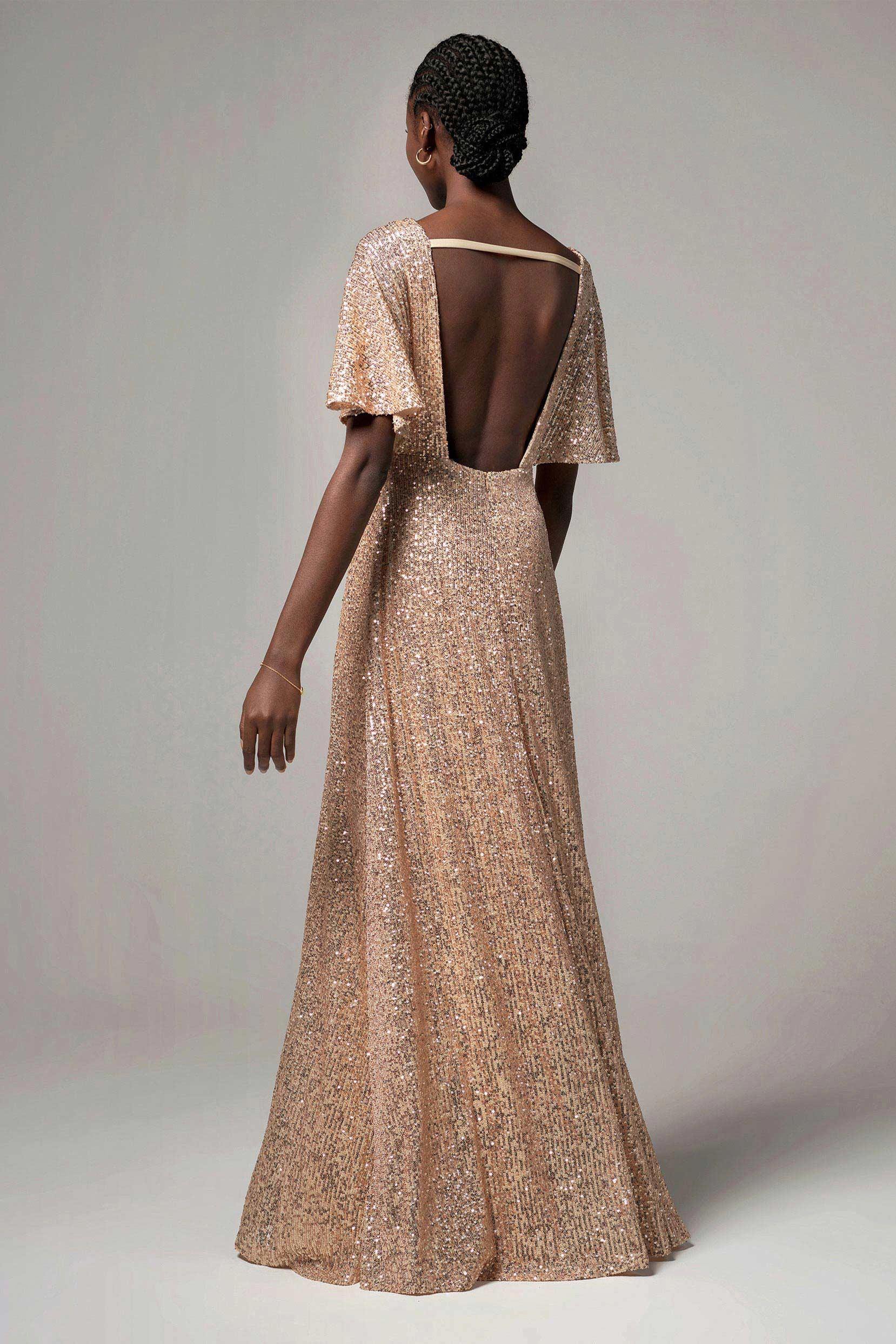 Sheath-Column Floor Length Sequined Dress CB0399 - COCOMELODY