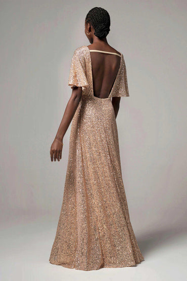 Sheath-Column Floor Length Sequined Dress CB0399 - COCOMELODY
