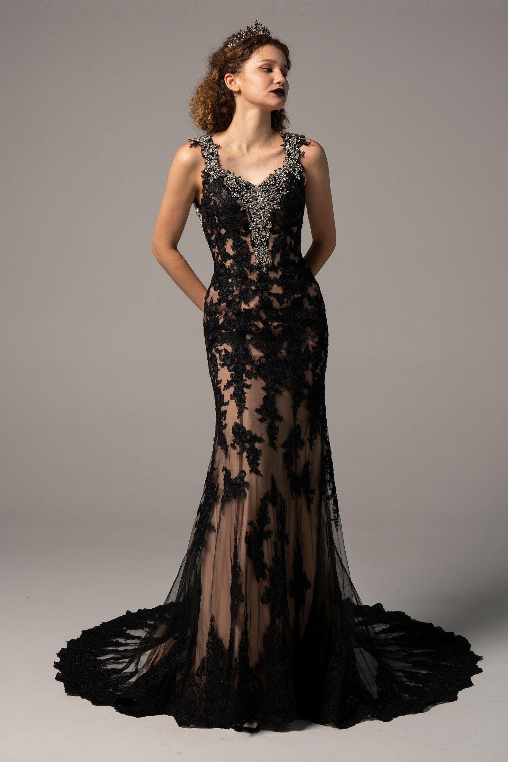 Trumpet-Mermaid Court Train Tulle Wedding Dress CW2332 - COCOMELODY