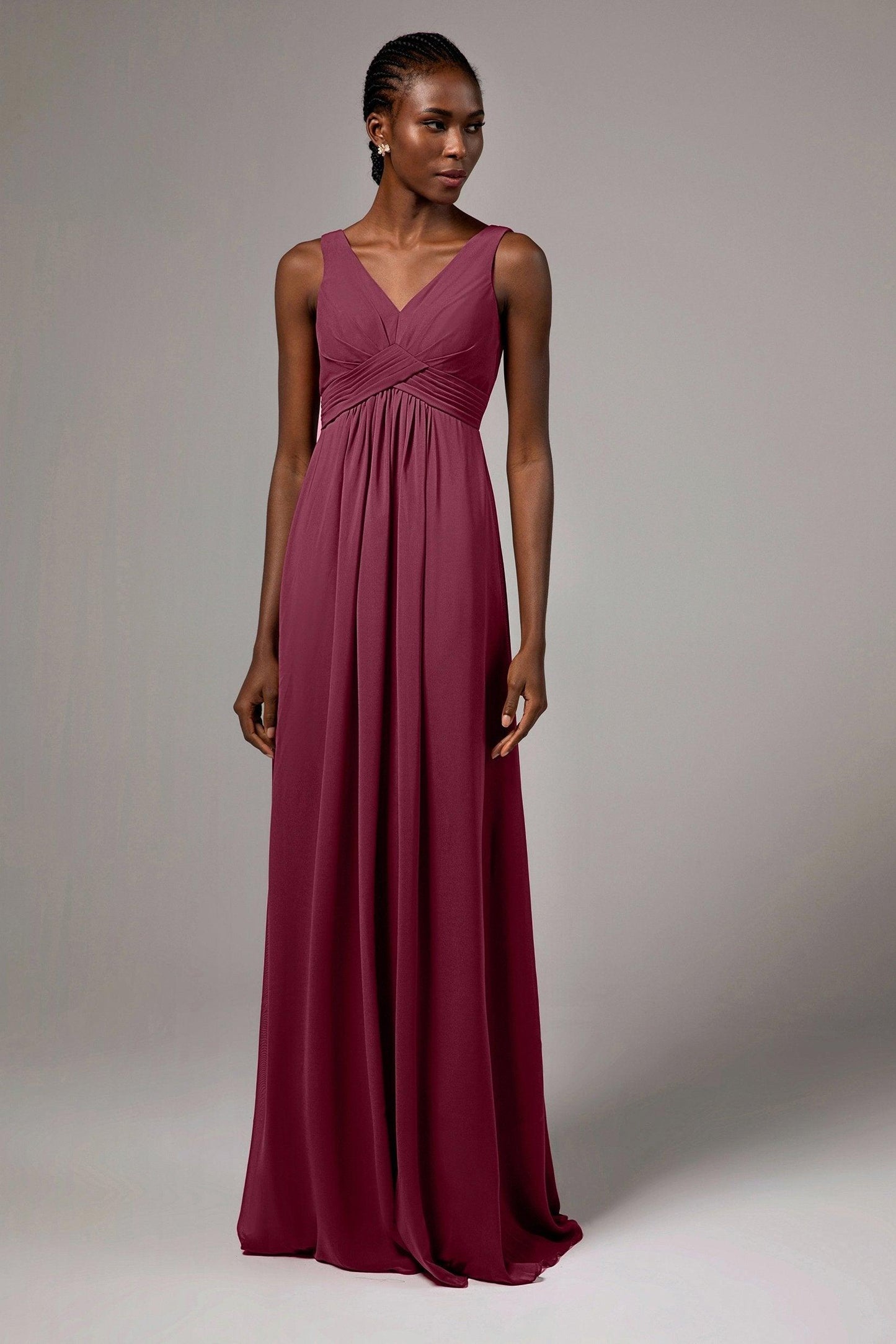 A-Line Floor Length Chiffon Bridesmaid Dress Formal Dresses CB0411