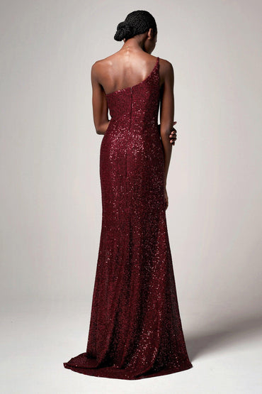 Trumpet-Mermaid Sweep-Brush Train Sequined Dress CB0406 - COCOMELODY