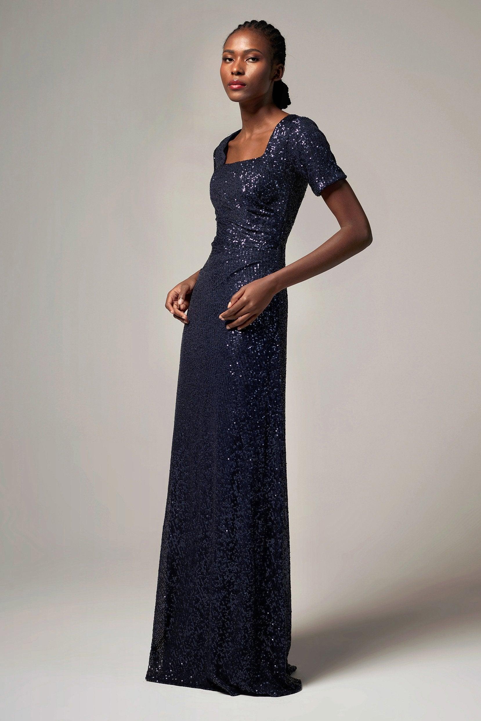 Sheath-Column Floor Length Sequined Dress CB0409 - COCOMELODY