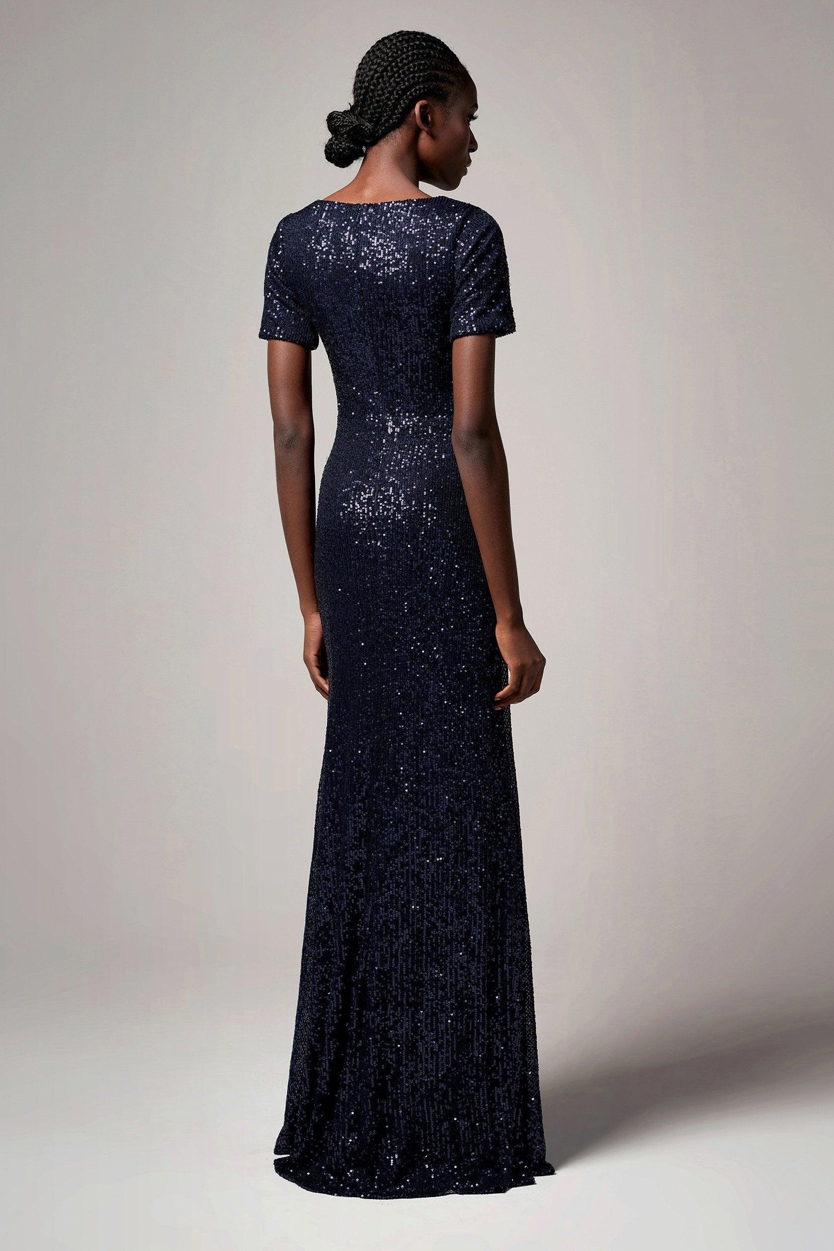 Sheath-Column Floor Length Sequined Dress CB0409 - COCOMELODY