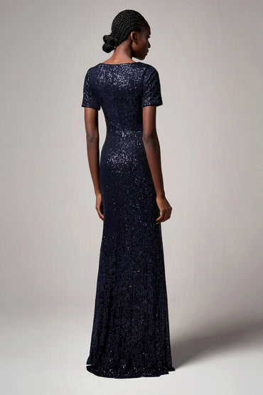 Sheath-Column Floor Length Sequined Dress CB0409 - COCOMELODY