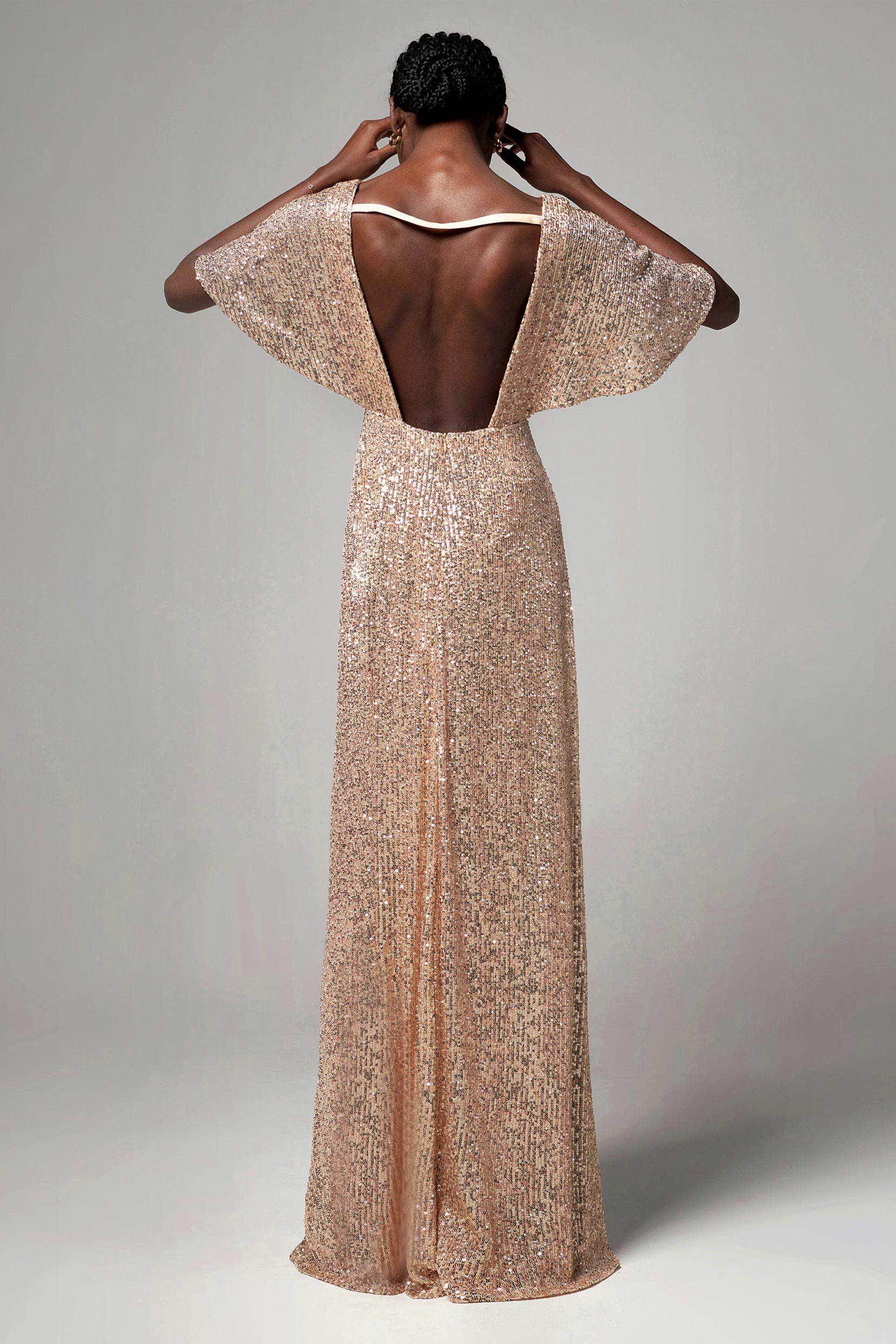 Sheath-Column Floor Length Sequined Dress CB0399 - COCOMELODY