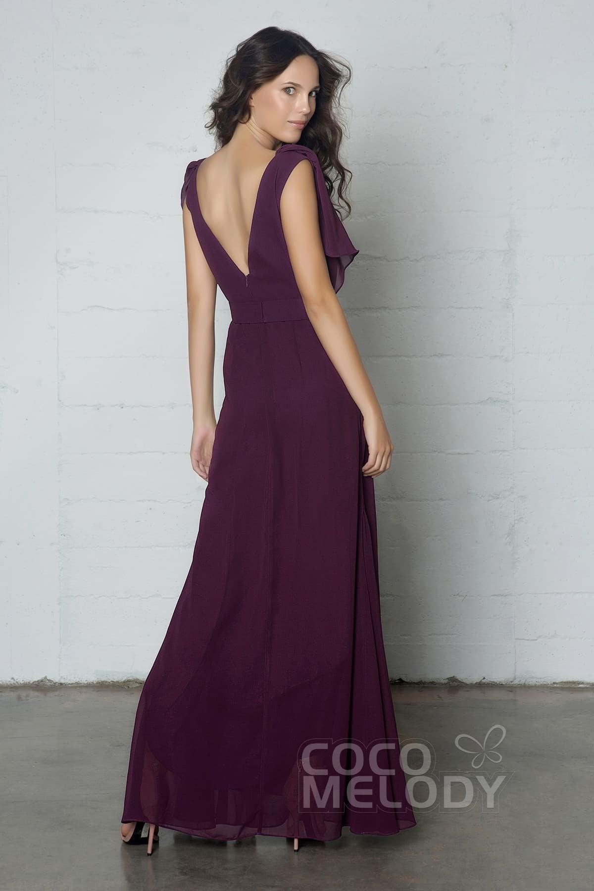 Sheath-Column Floor Length Chiffon Dress PR17014