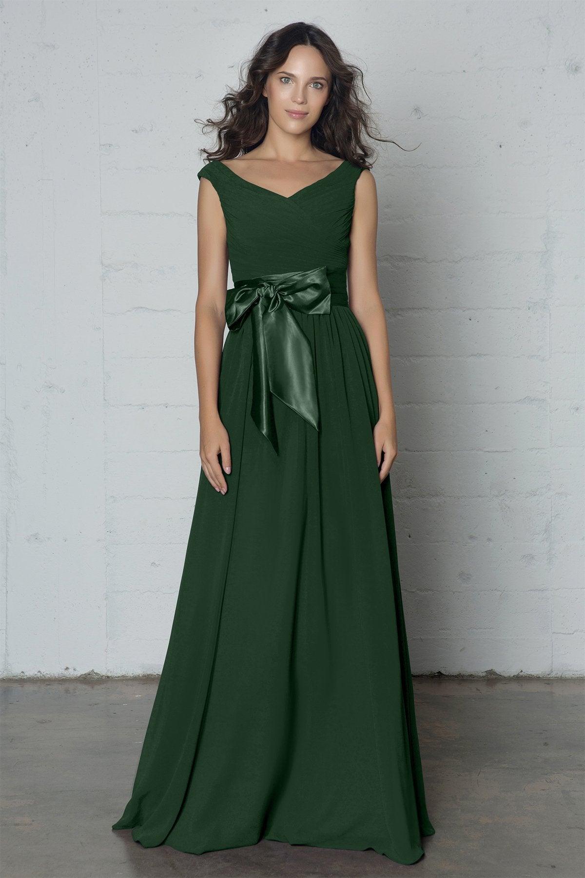 Sheath-Column Floor Length Chiffon Dress PR17017 - COCOMELODY