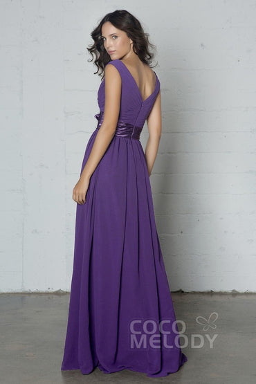 Sheath-Column Floor Length Chiffon Dress PR17017