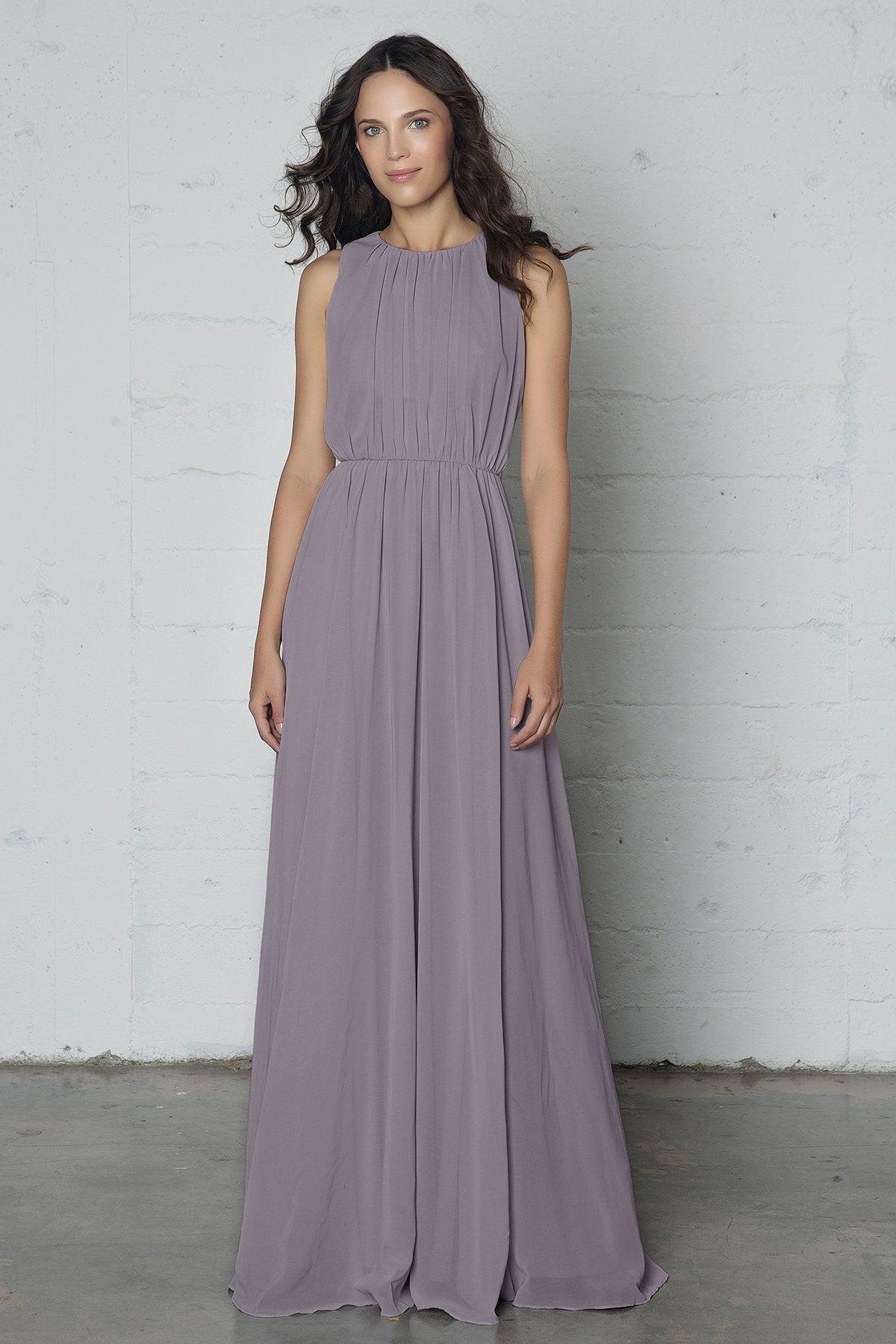 Sheath-Column Floor Length Chiffon Dress PR17020 - COCOMELODY