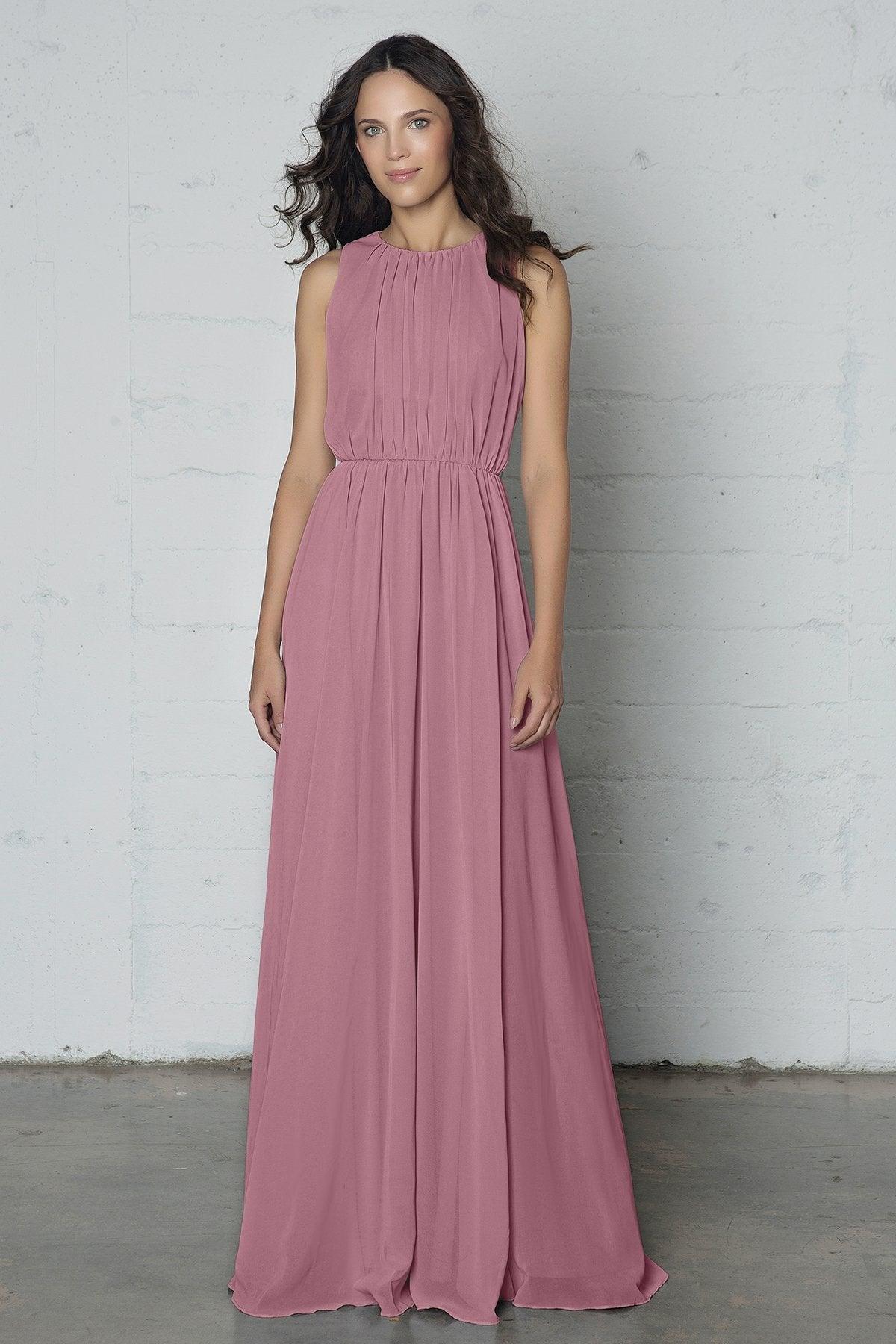Sheath-Column Floor Length Chiffon Dress PR17020 - COCOMELODY