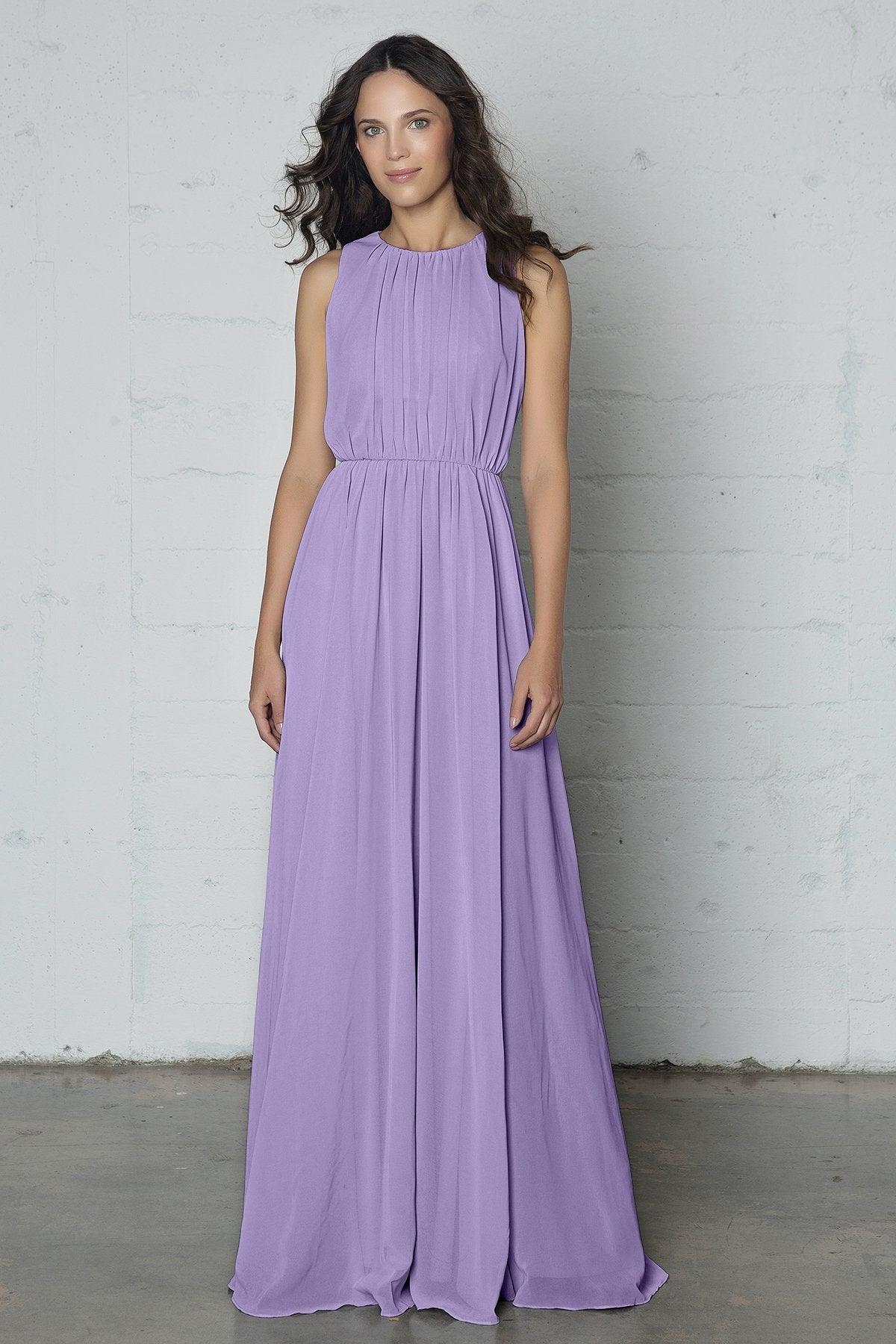 Sheath-Column Floor Length Chiffon Dress PR17020 - COCOMELODY