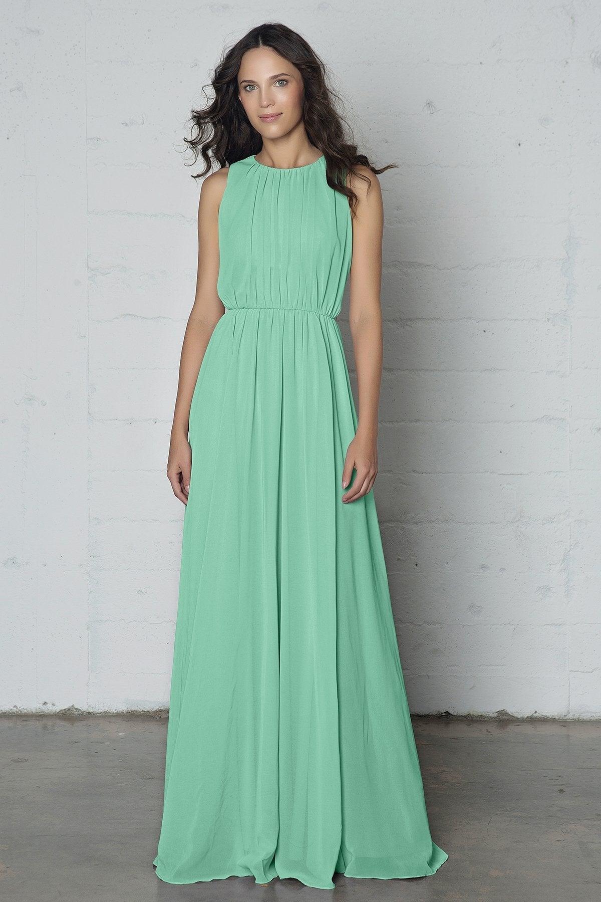 Sheath-Column Floor Length Chiffon Dress PR17020 - COCOMELODY