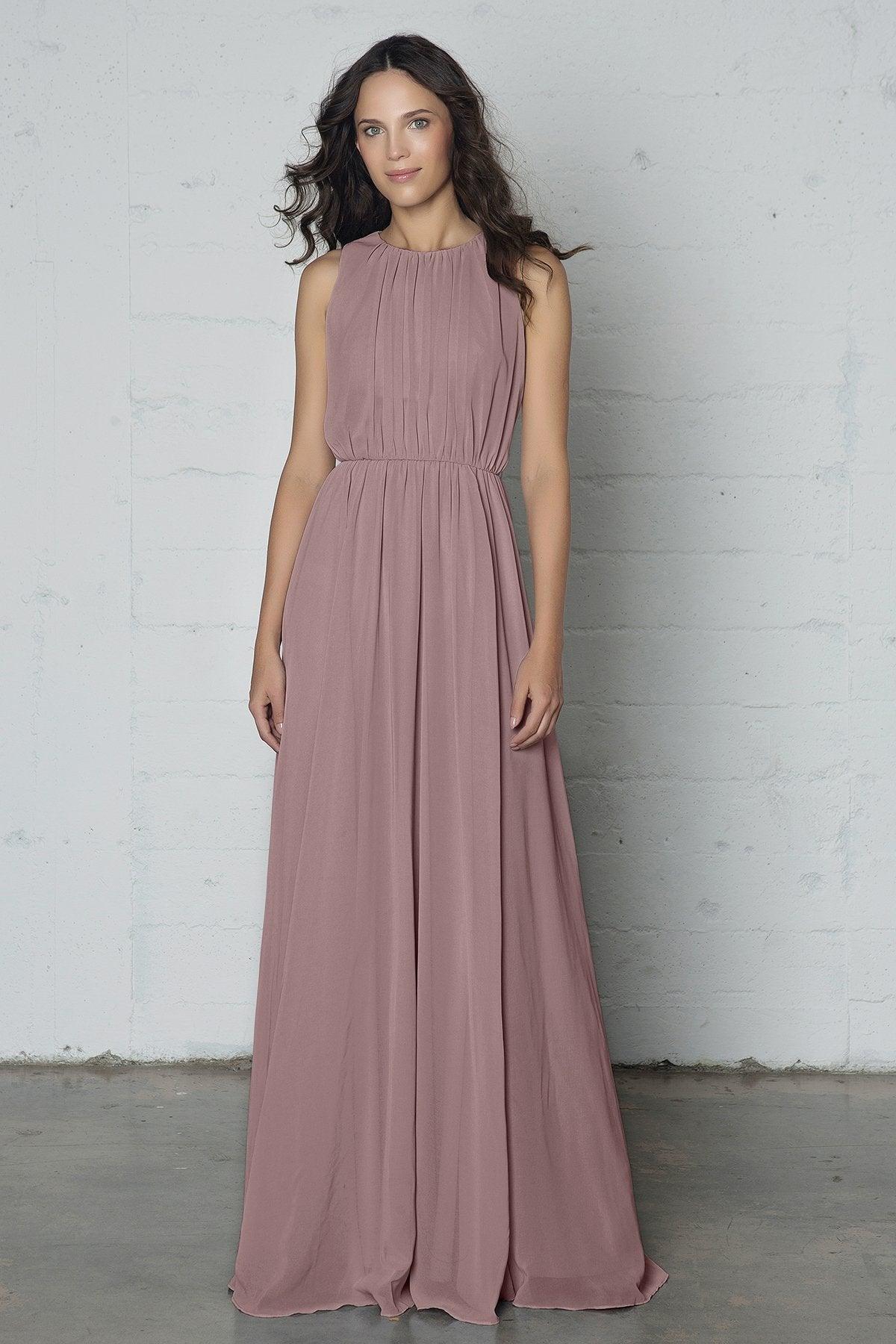 Sheath-Column Floor Length Chiffon Dress PR17020 - COCOMELODY
