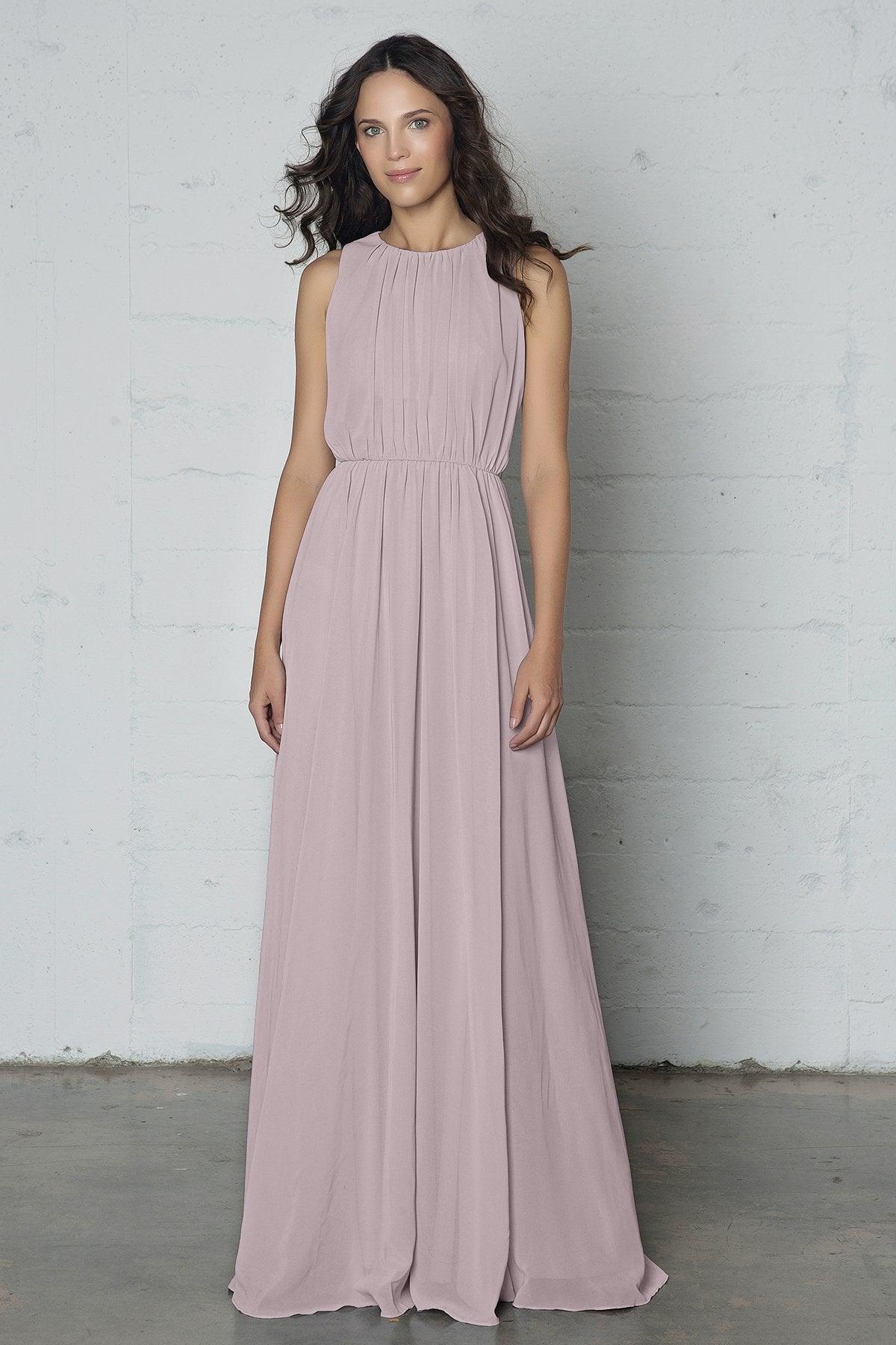 Sheath-Column Floor Length Chiffon Dress PR17020 - COCOMELODY