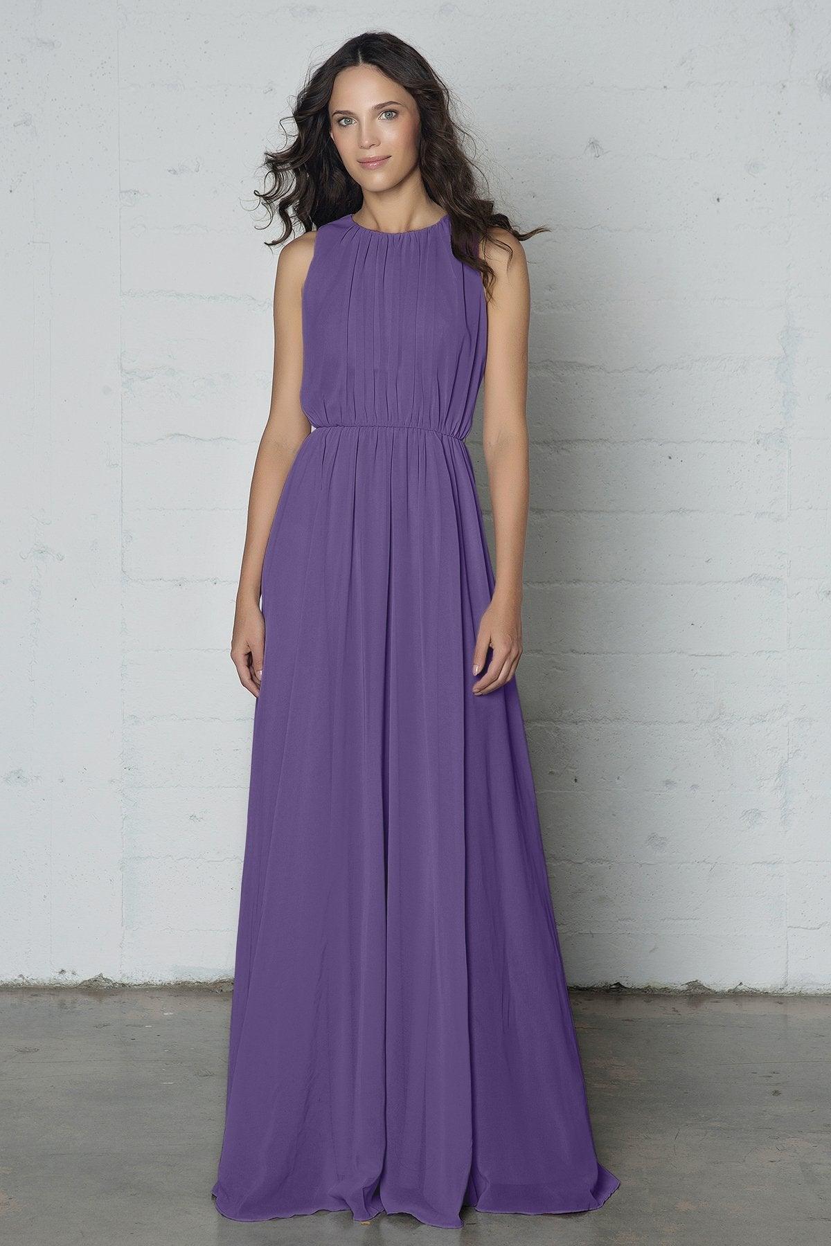 Sheath-Column Floor Length Chiffon Dress PR17020 - COCOMELODY