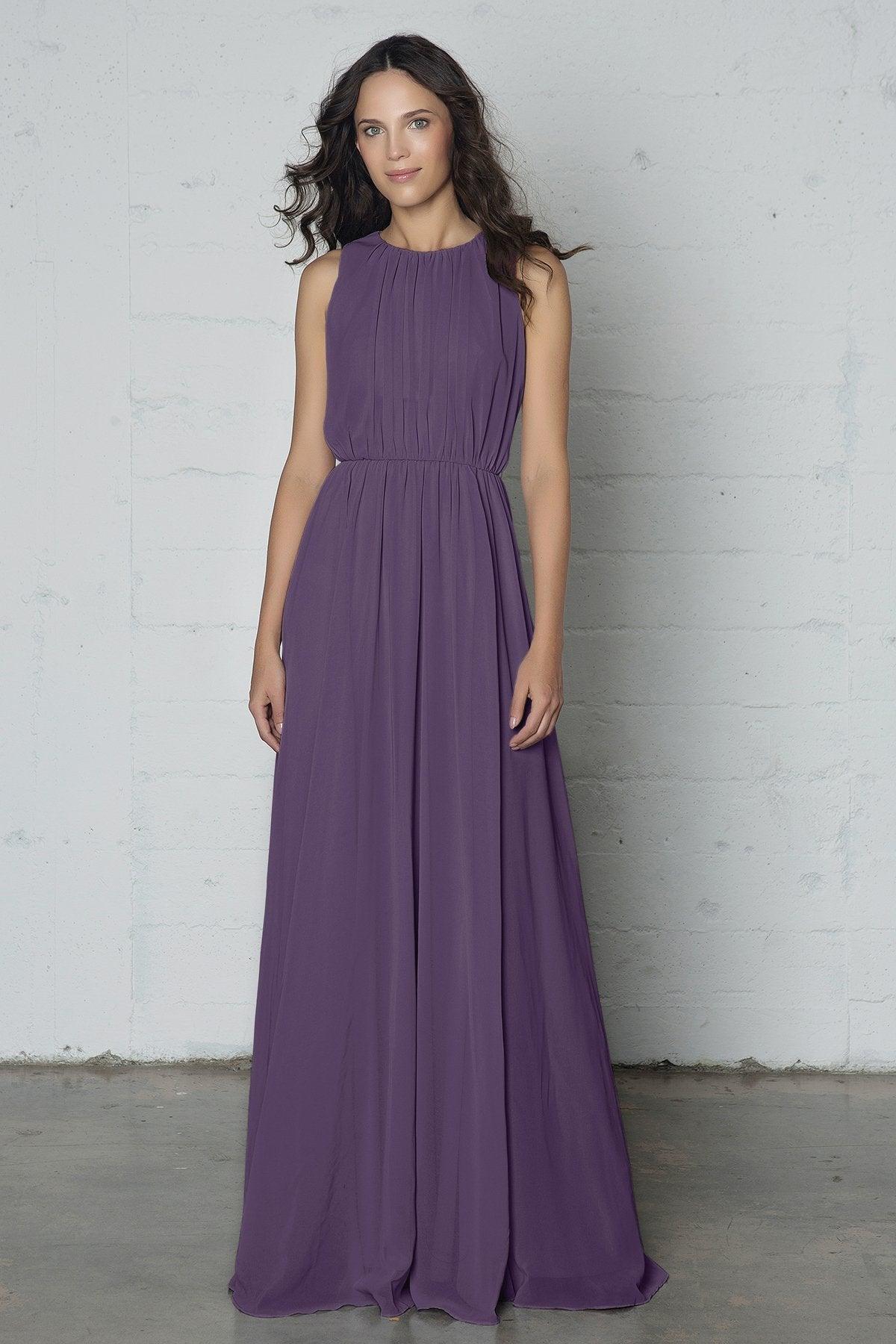 Sheath-Column Floor Length Chiffon Dress PR17020 - COCOMELODY