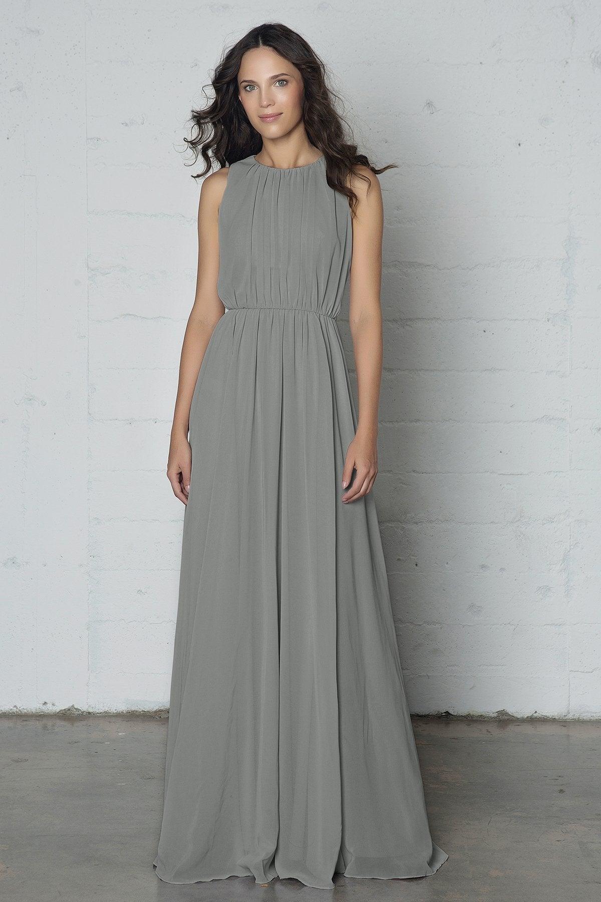Sheath-Column Floor Length Chiffon Dress PR17020 - COCOMELODY