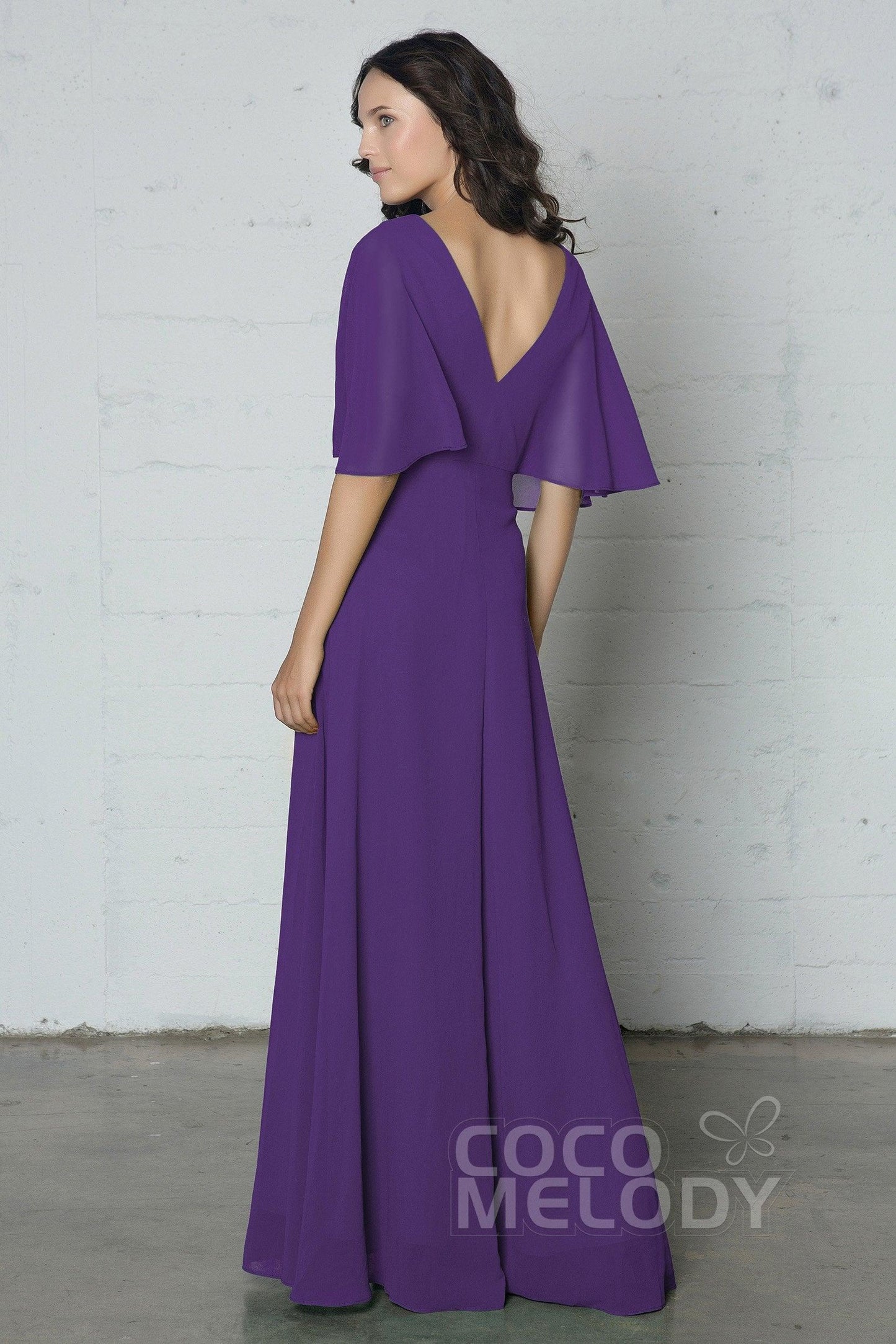 Sheath-Column Floor Length Chiffon Dress PR17024