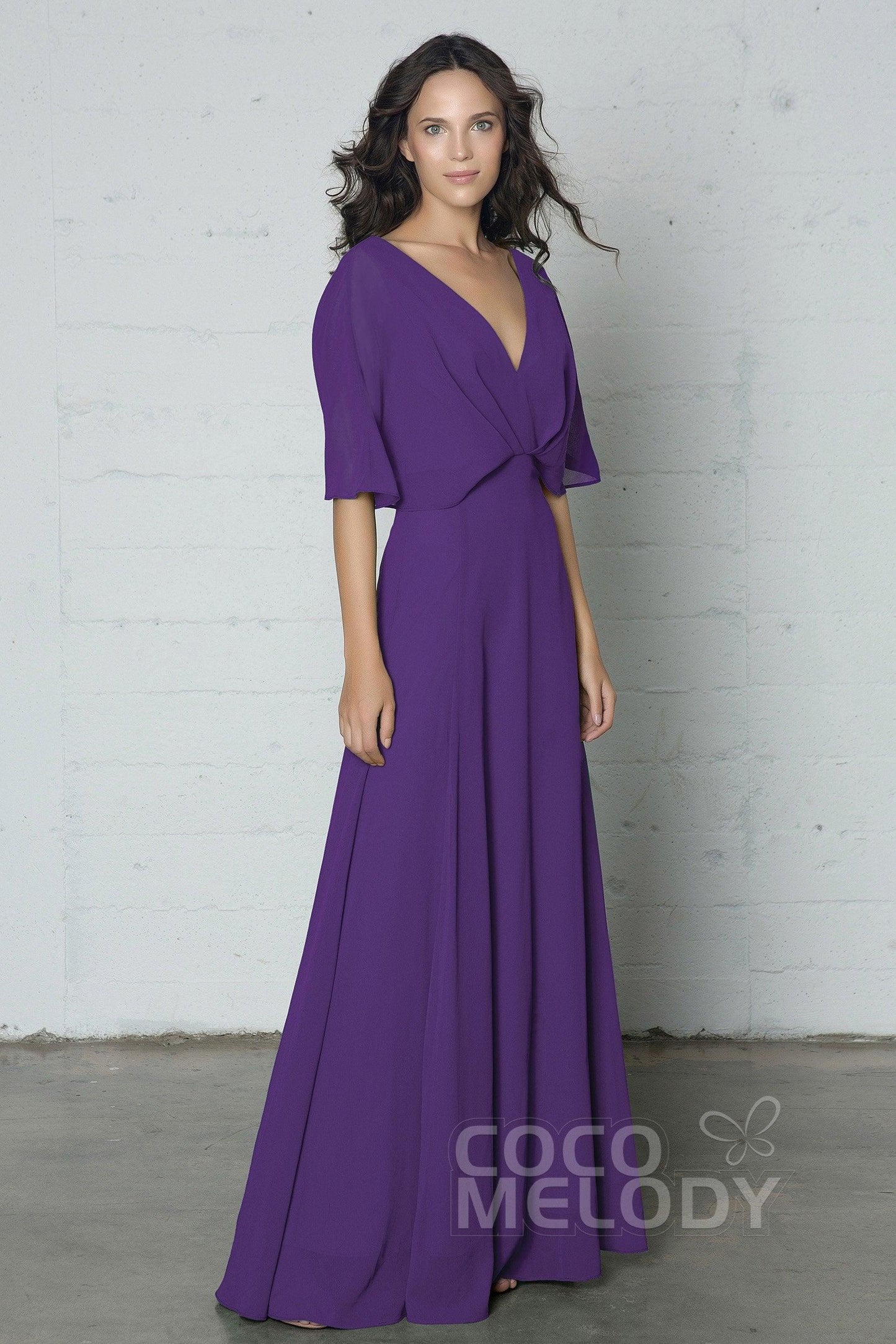 Sheath-Column Floor Length Chiffon Dress PR17024