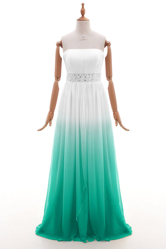 Sheath-Column Floor Length Ombre Bridesmaid Dress Formal Dresses PR2921