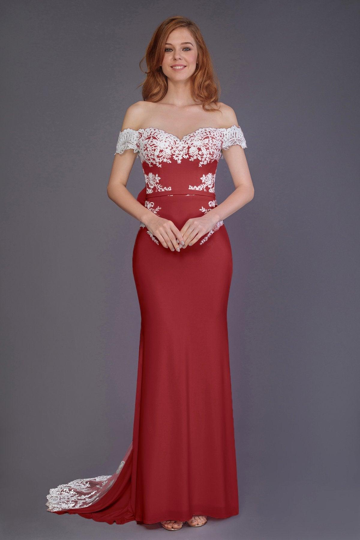 Mermaid Sweep Train Knitted Fabric Bridesmaid Dress PR3491 - COCOMELODY