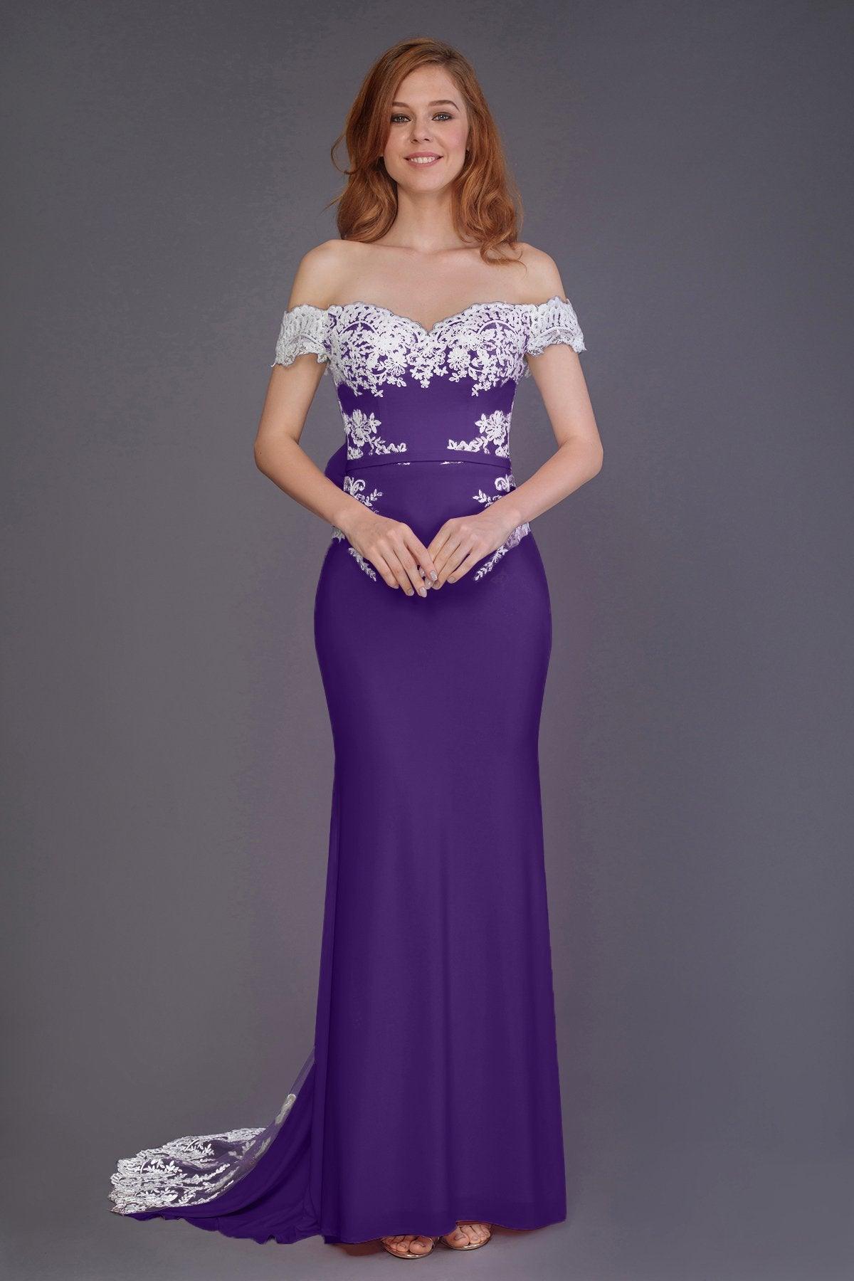 Mermaid Sweep Train Knitted Fabric Bridesmaid Dress PR3491 - COCOMELODY