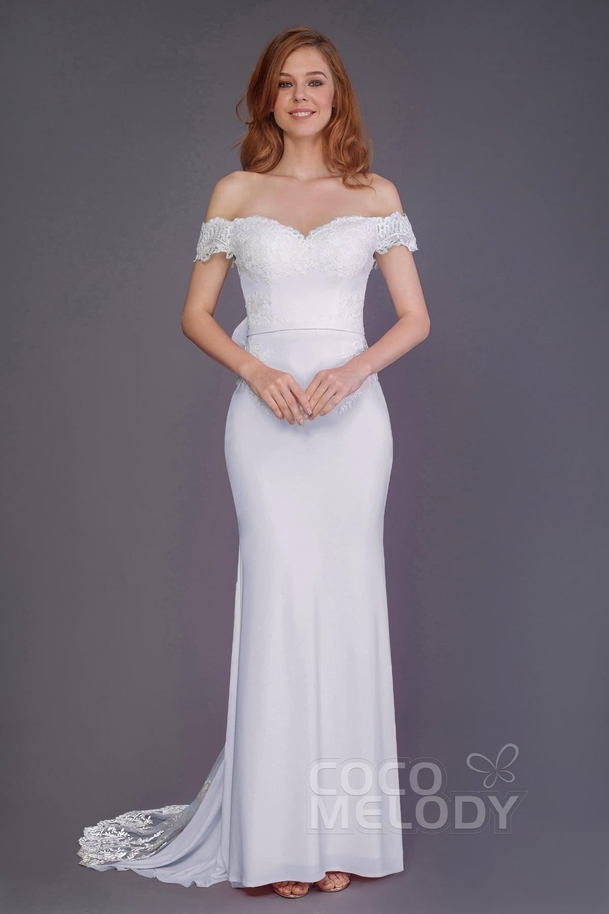Mermaid Sweep Train Knitted Fabric Bridesmaid Dress PR3491 - COCOMELODY