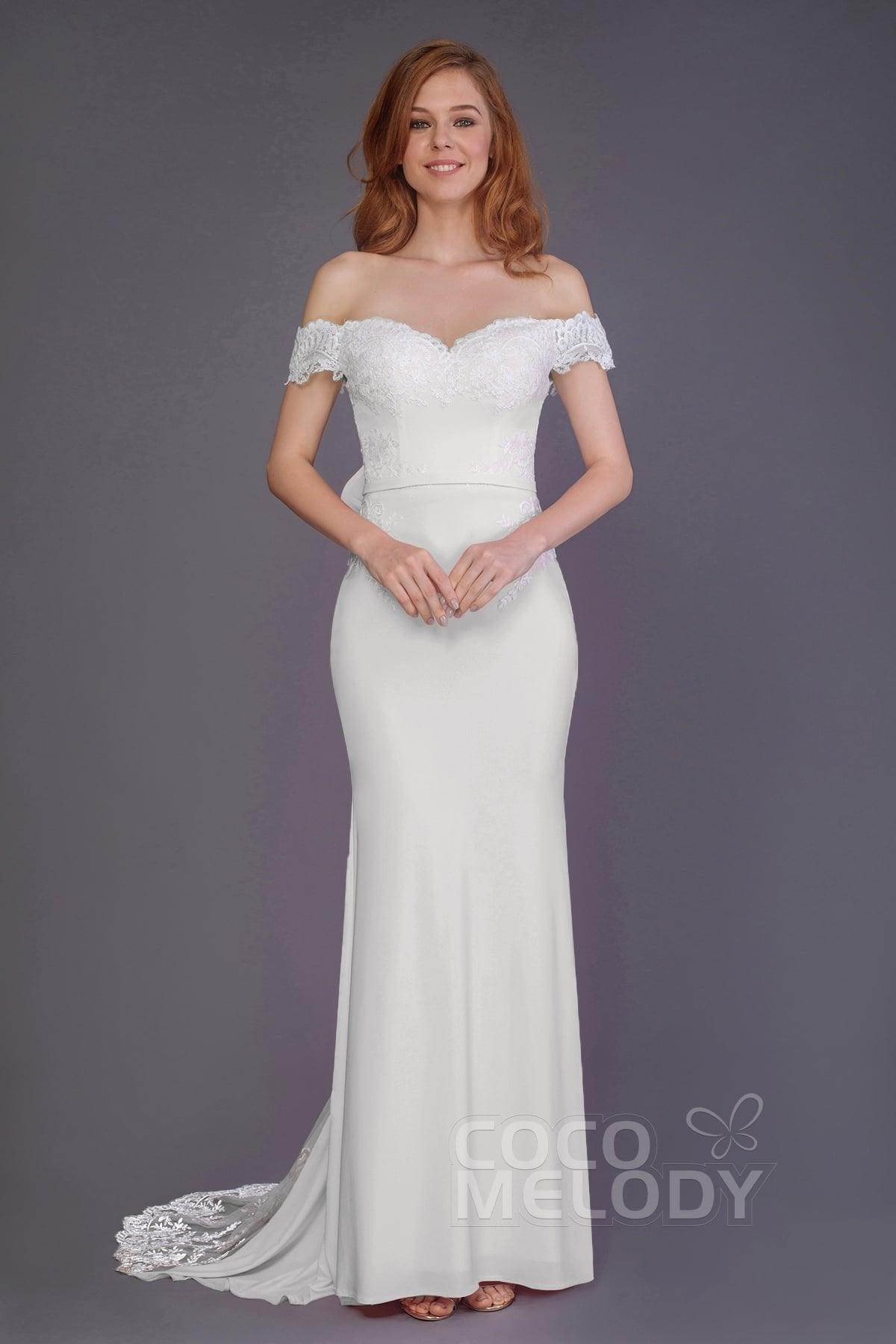 Mermaid Sweep Train Knitted Fabric Bridesmaid Dress PR3491 - COCOMELODY
