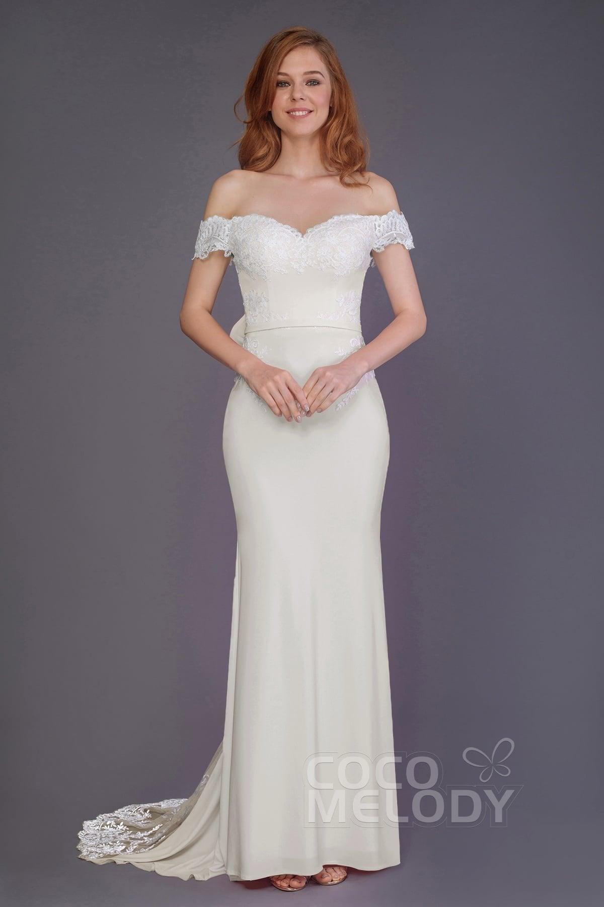 Mermaid Sweep Train Knitted Fabric Bridesmaid Dress PR3491 - COCOMELODY
