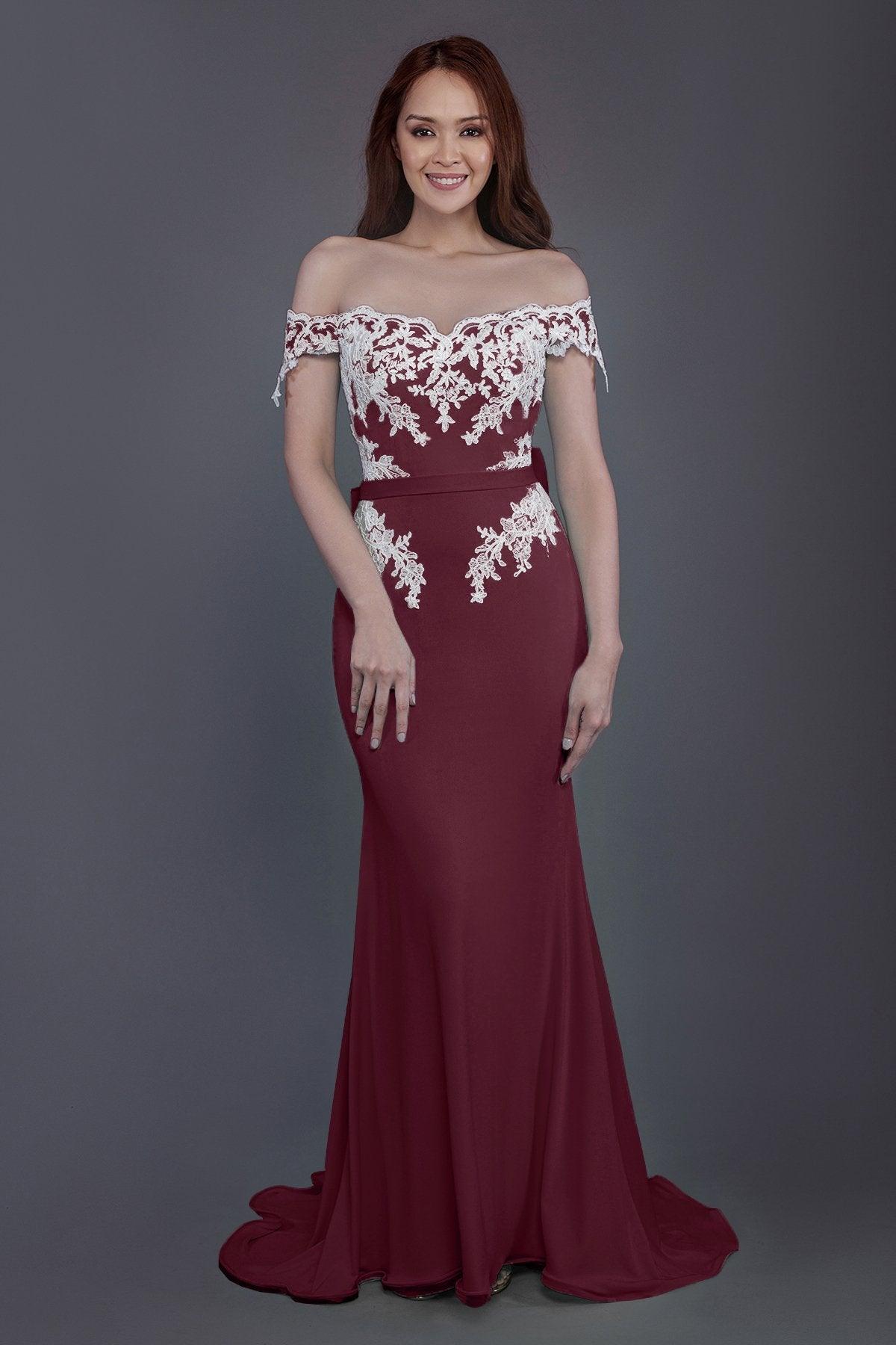 Mermaid Sweep Train Knitted Fabric Bridesmaid Dress PR3497 - COCOMELODY