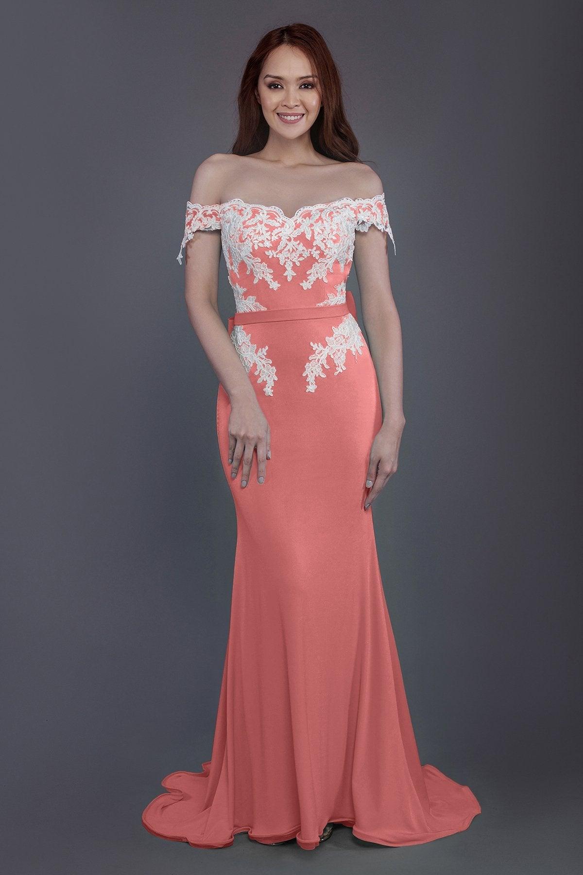 Mermaid Sweep Train Knitted Fabric Bridesmaid Dress PR3497 - COCOMELODY