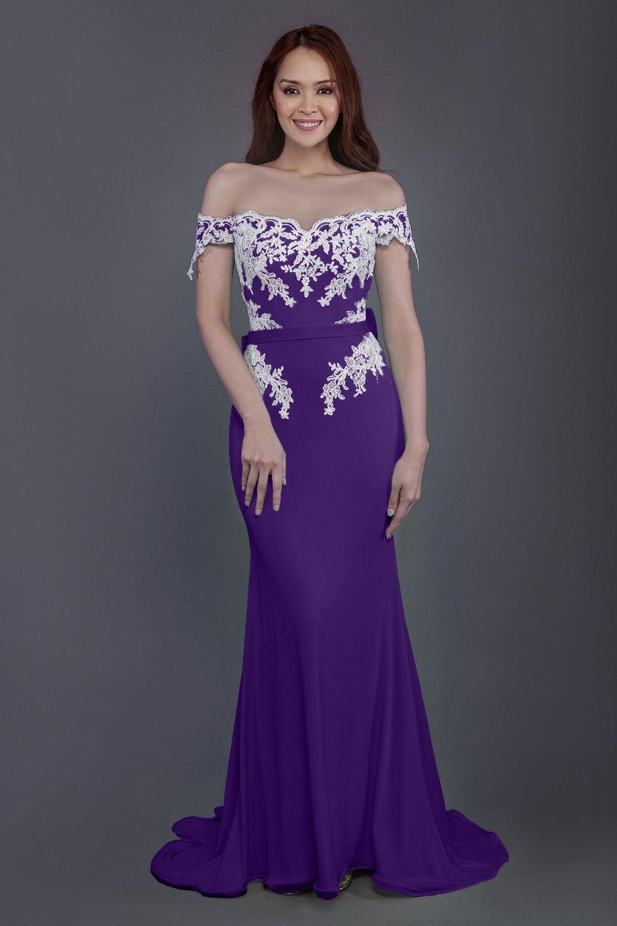 Mermaid Sweep Train Knitted Fabric Bridesmaid Dress PR3497 - COCOMELODY