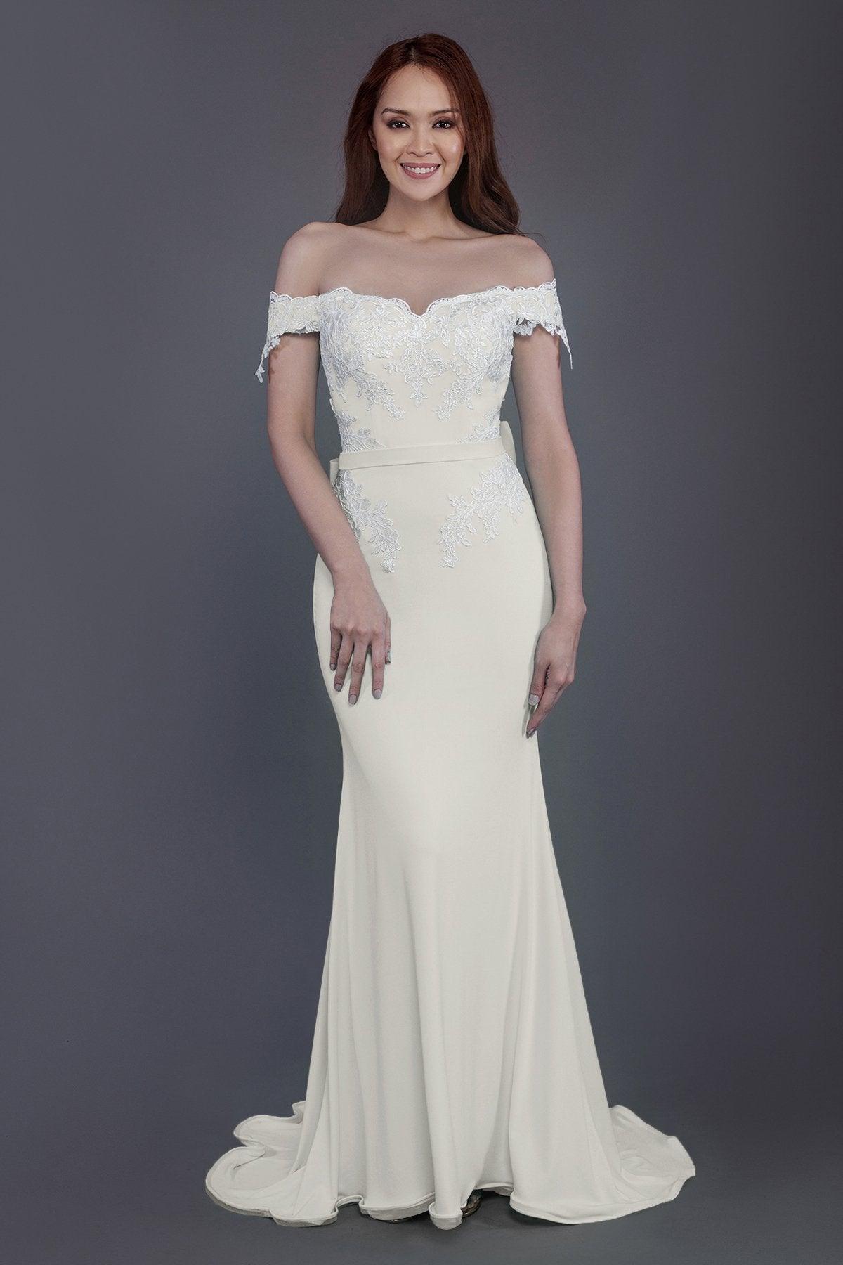 Mermaid Sweep Train Knitted Fabric Bridesmaid Dress PR3497 - COCOMELODY
