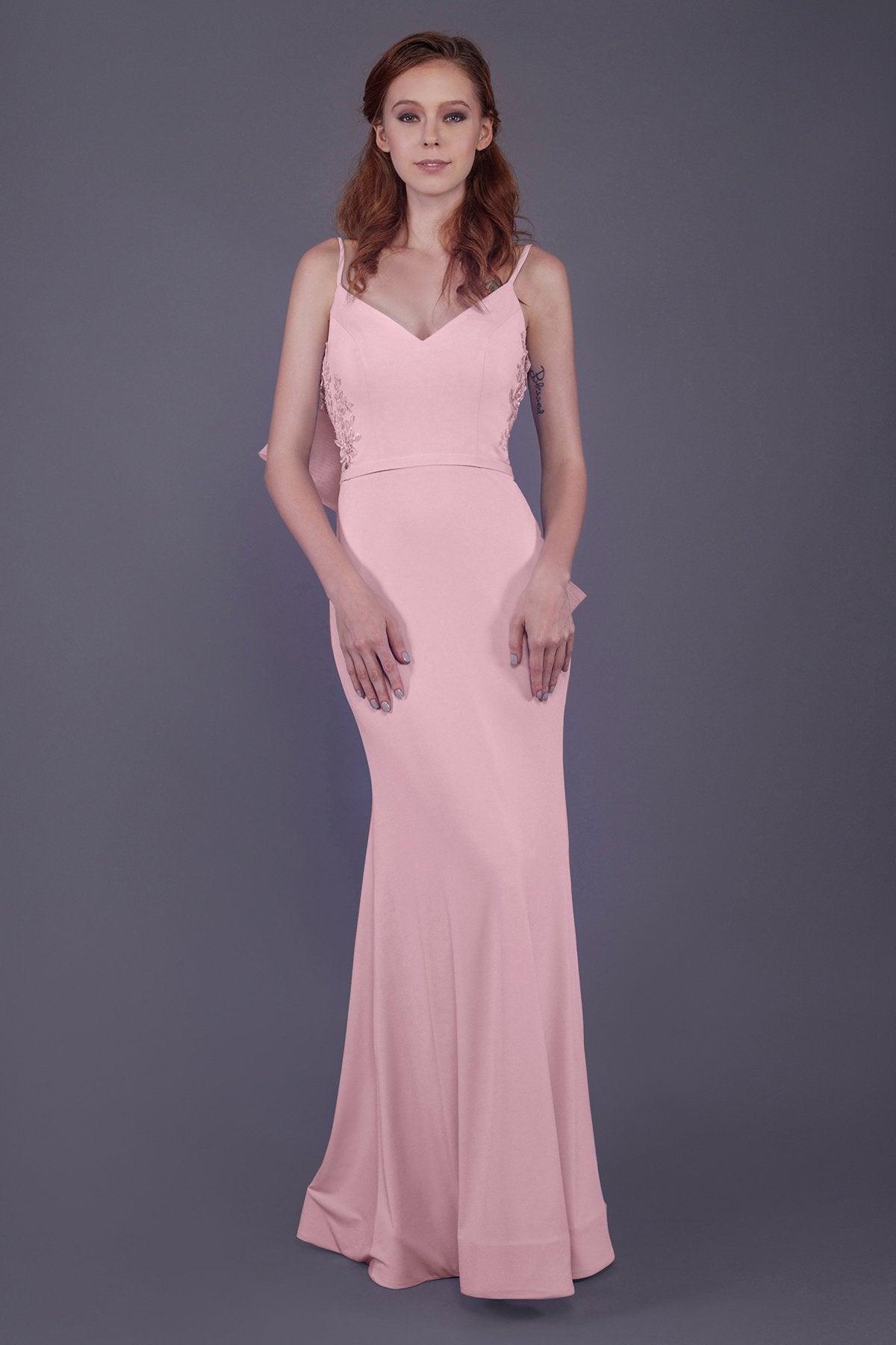 Mermaid Floor Length Knitted Fabric Bridesmaid Dress PR3511 - COCOMELODY