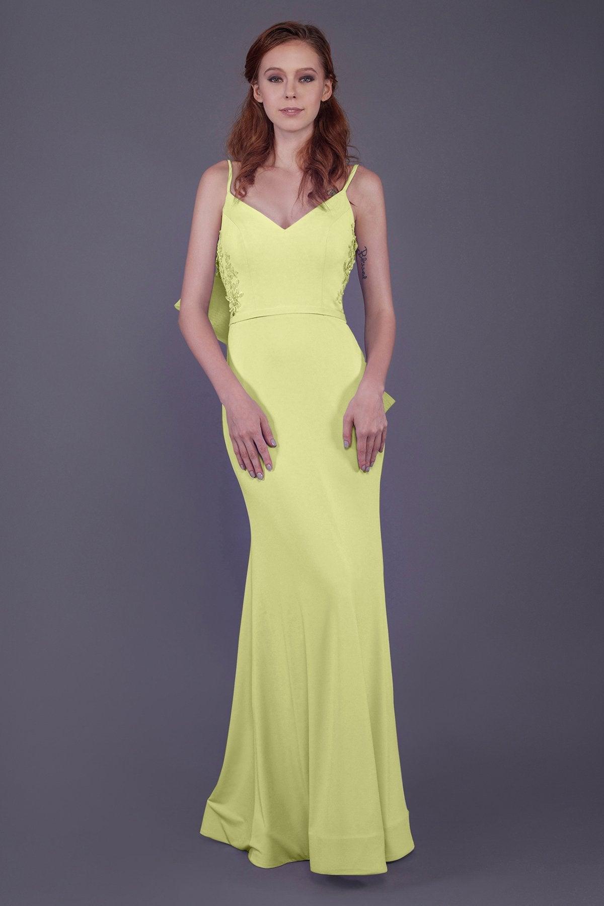 Mermaid Floor Length Knitted Fabric Bridesmaid Dress PR3511 - COCOMELODY