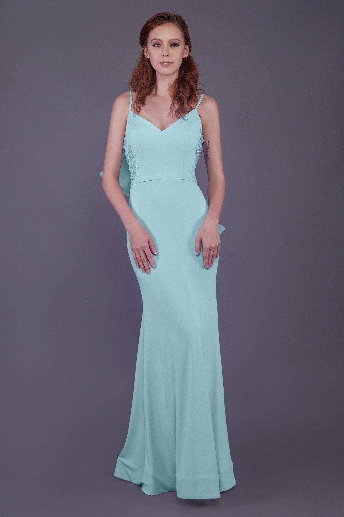 Mermaid Floor Length Knitted Fabric Bridesmaid Dress PR3511 - COCOMELODY