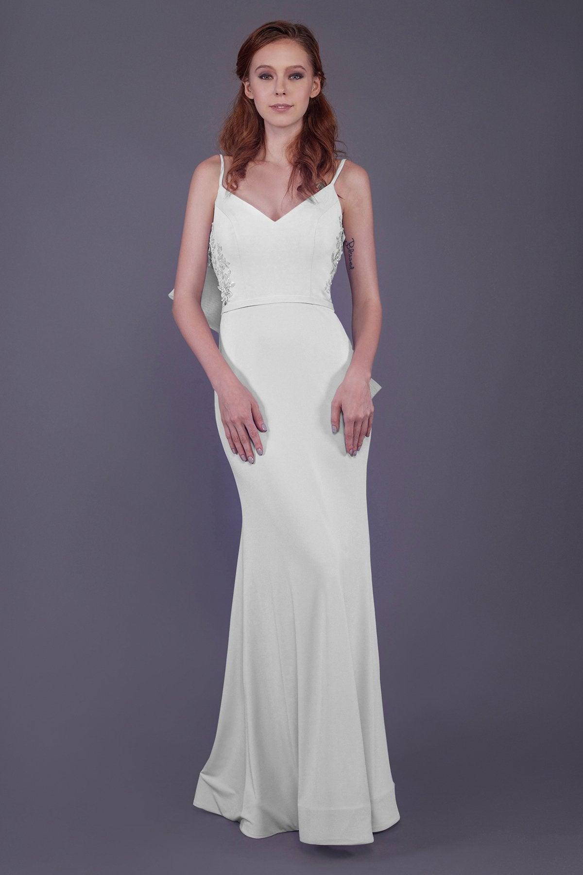 Mermaid Floor Length Knitted Fabric Bridesmaid Dress PR3511 - COCOMELODY